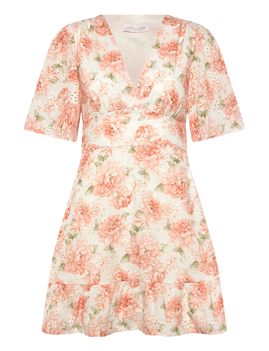 Love Lolina - Celina Mini Dress - sommerkleider - peony pop orange - 1
