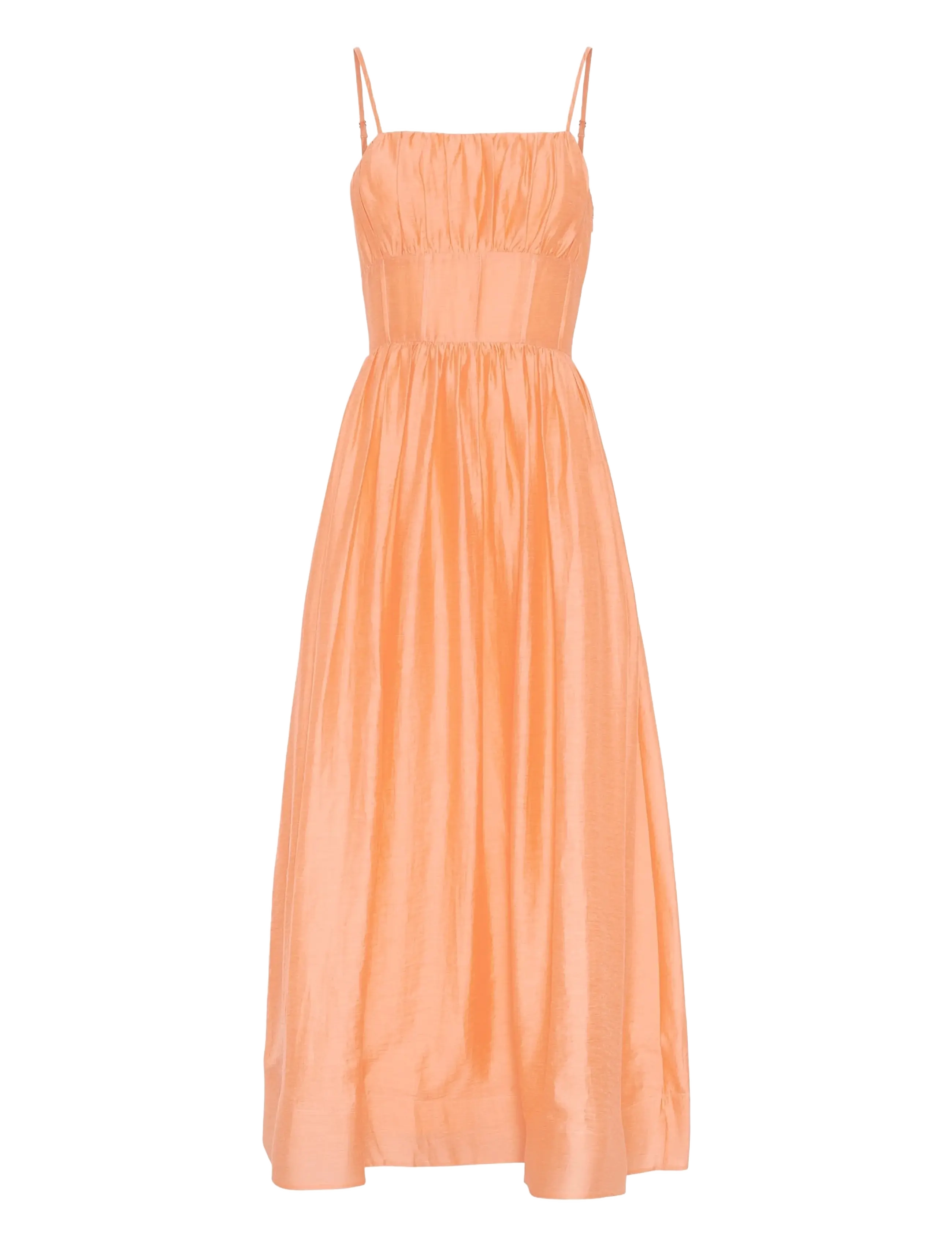 LOVE LOLINA Bernadette Midi Kleid Coral - M - Damen