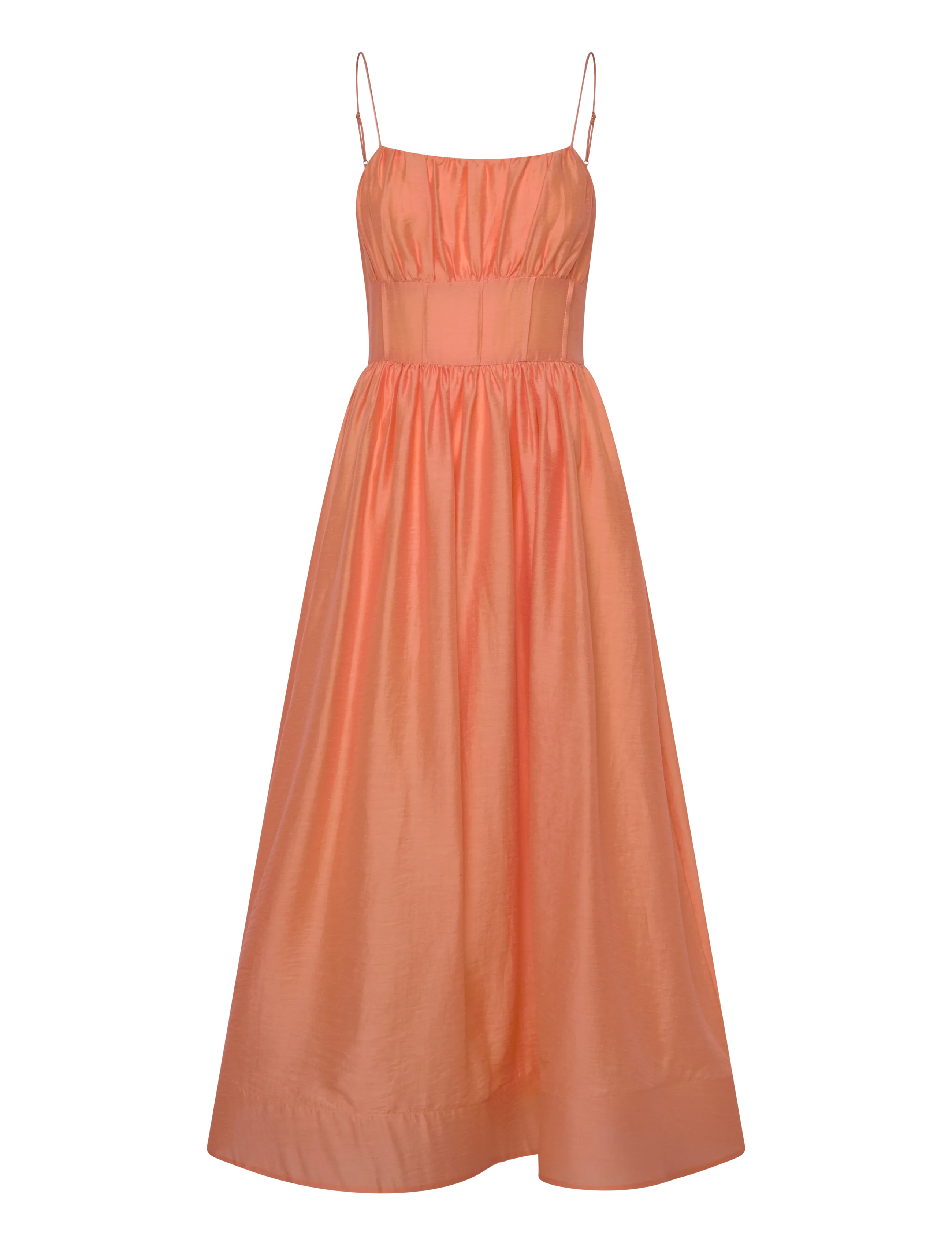 Love Lolina Bernadette Midi Dress - Modetrends - APRICOT / coral