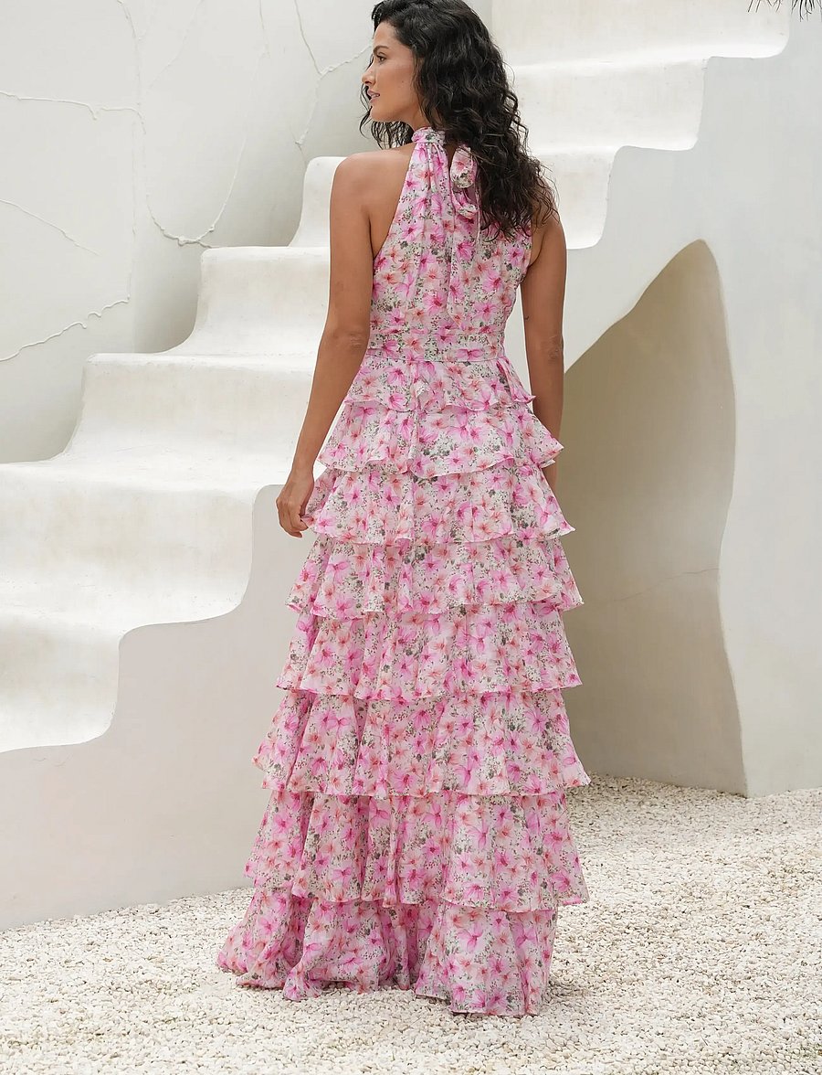 Love Lolina - Angel Maxi Halterneck Dress - abendkleider - garden serenade - 3