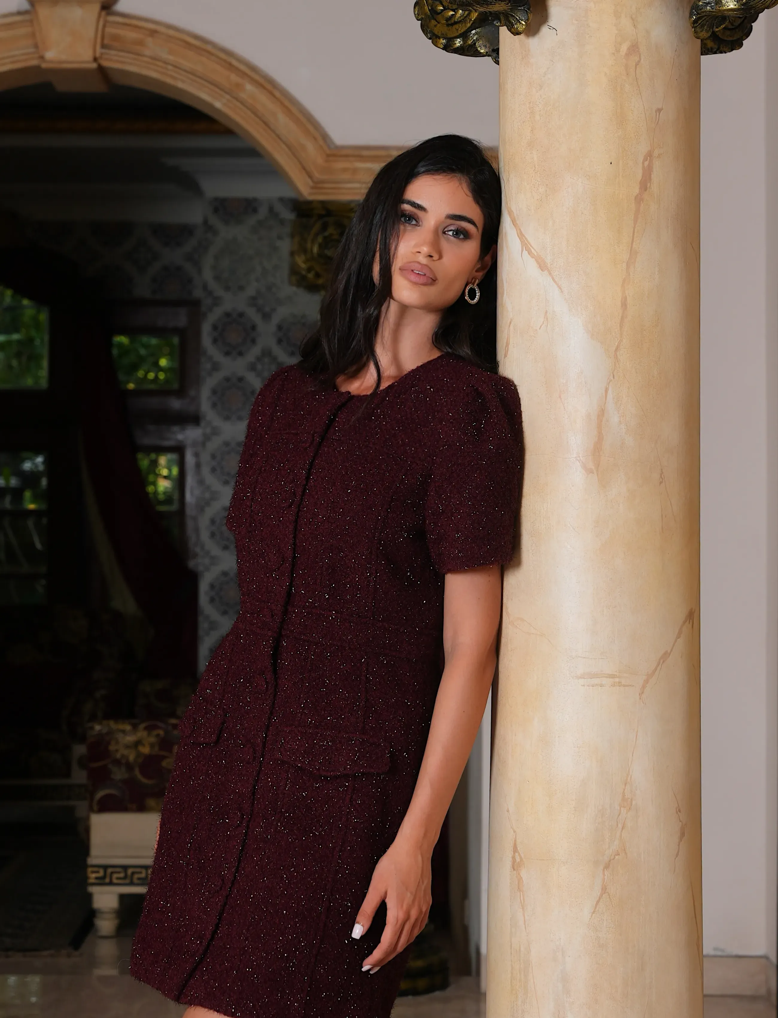 Love Lolina - Stassie Mini Dress - burgundy - 3