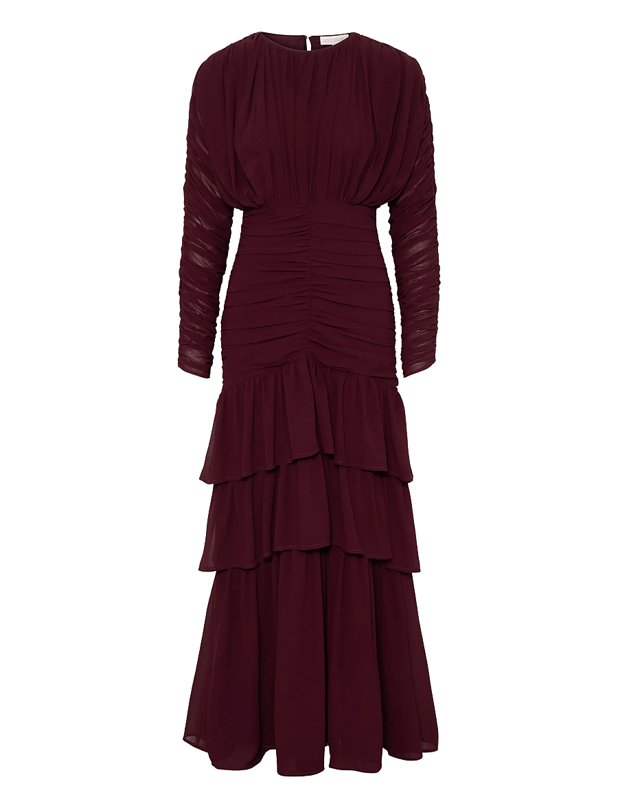 Love Lolina - Jessie Long Sleeve Maxi dress - abendkleider - burgundy - 1