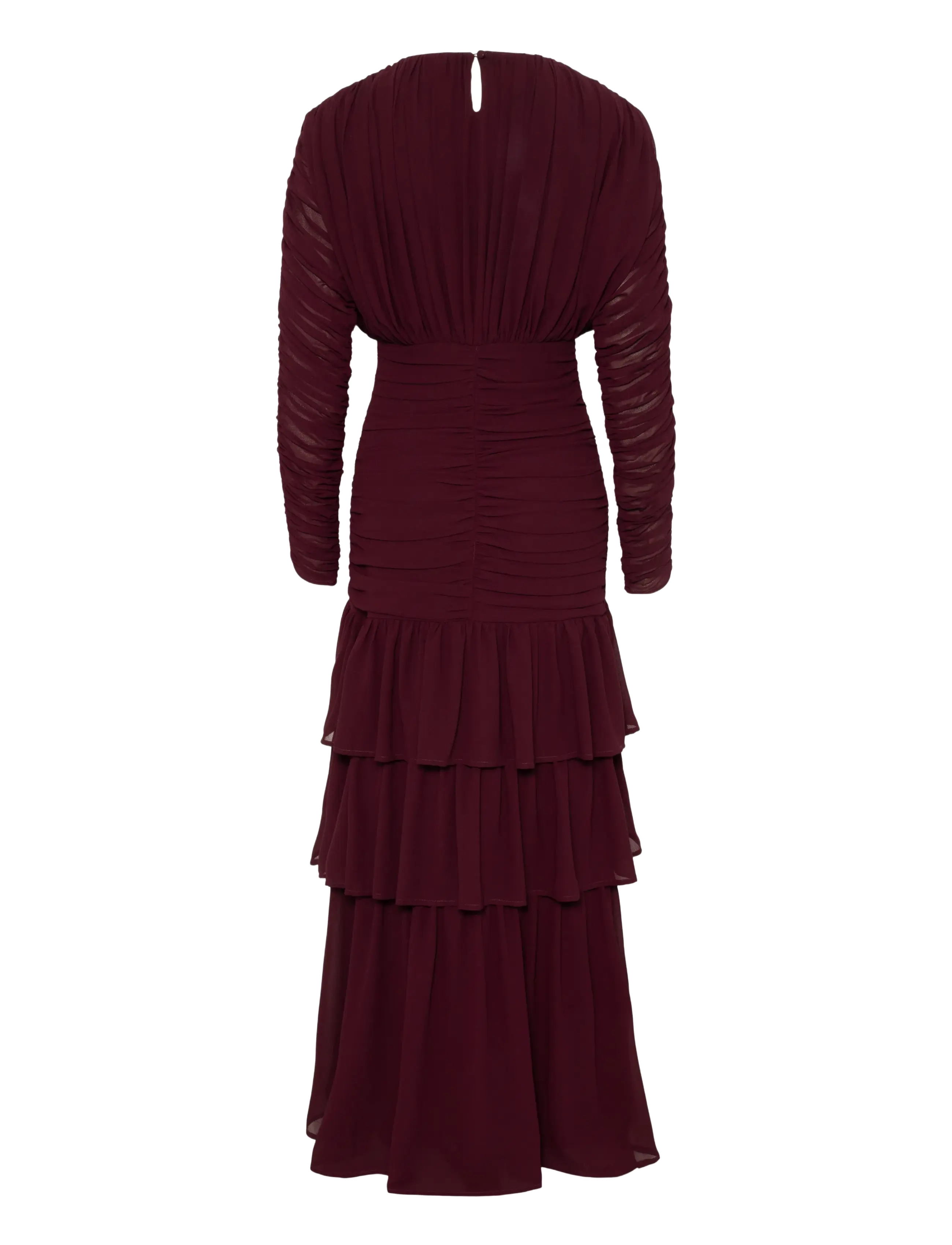 Love Lolina - Jessie Long Sleeve Maxi dress - evening dresses - burgundy - 2