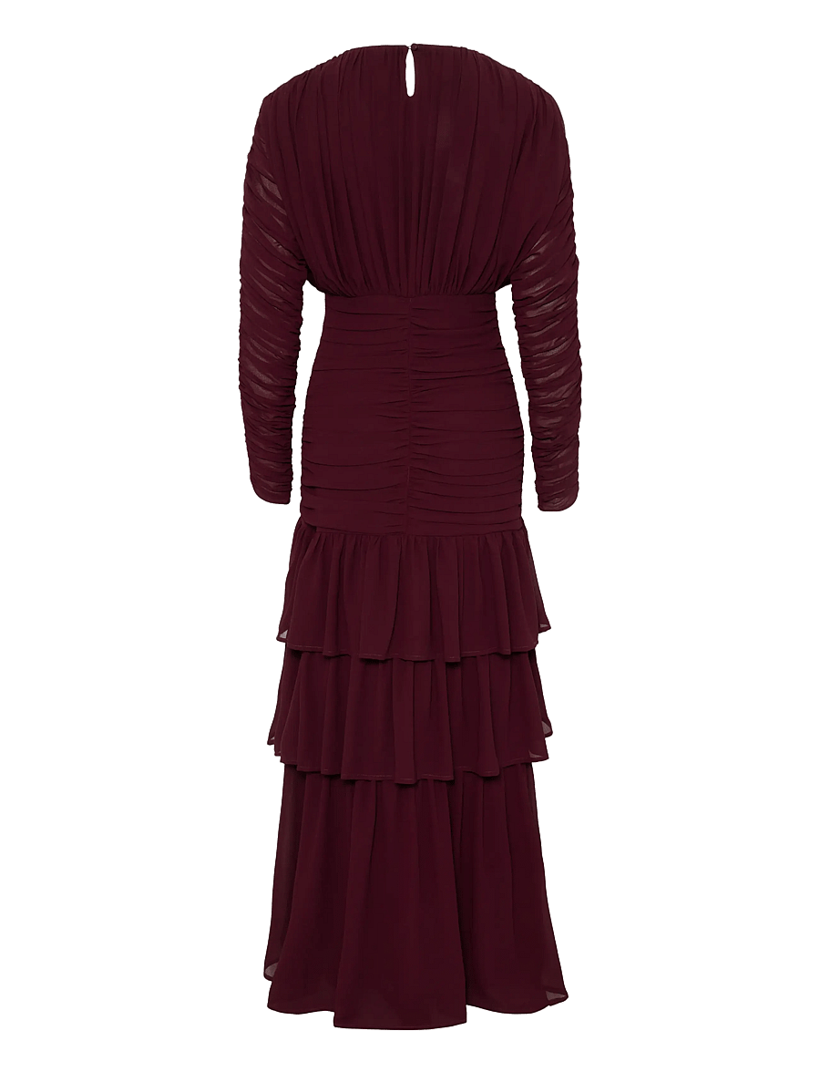 Love Lolina - Jessie Long Sleeve Maxi dress - abendkleider - burgundy - 2