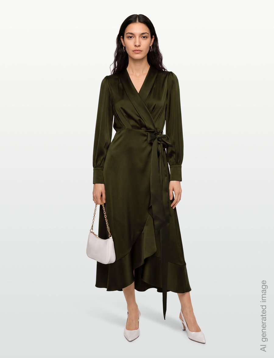Love Lolina - Iza Midi Dress - midikleider - khaki - 0