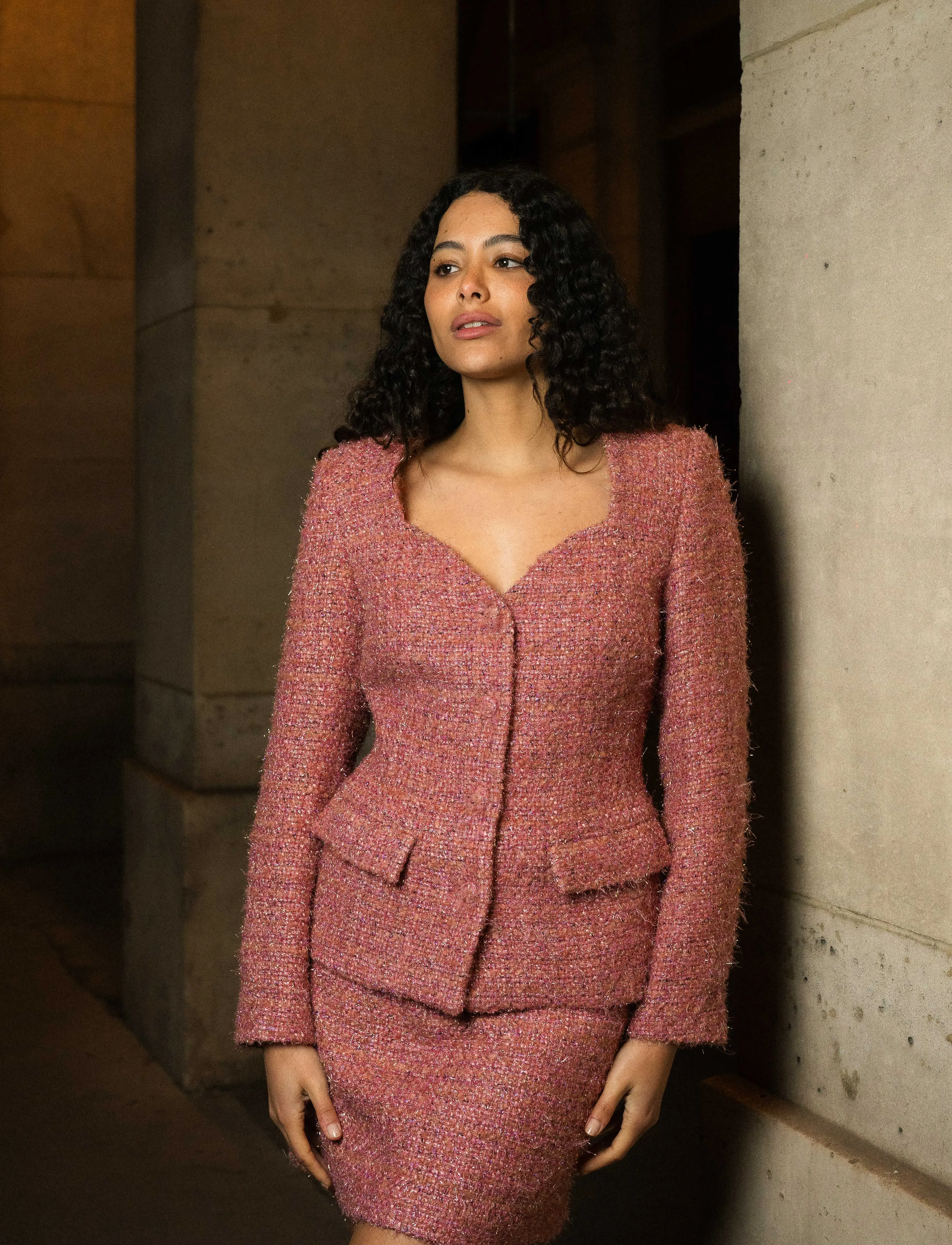 Love Lolina Lilo Jacket, M, Pink, Blazere > Enkeltradede Blazere, Dame
