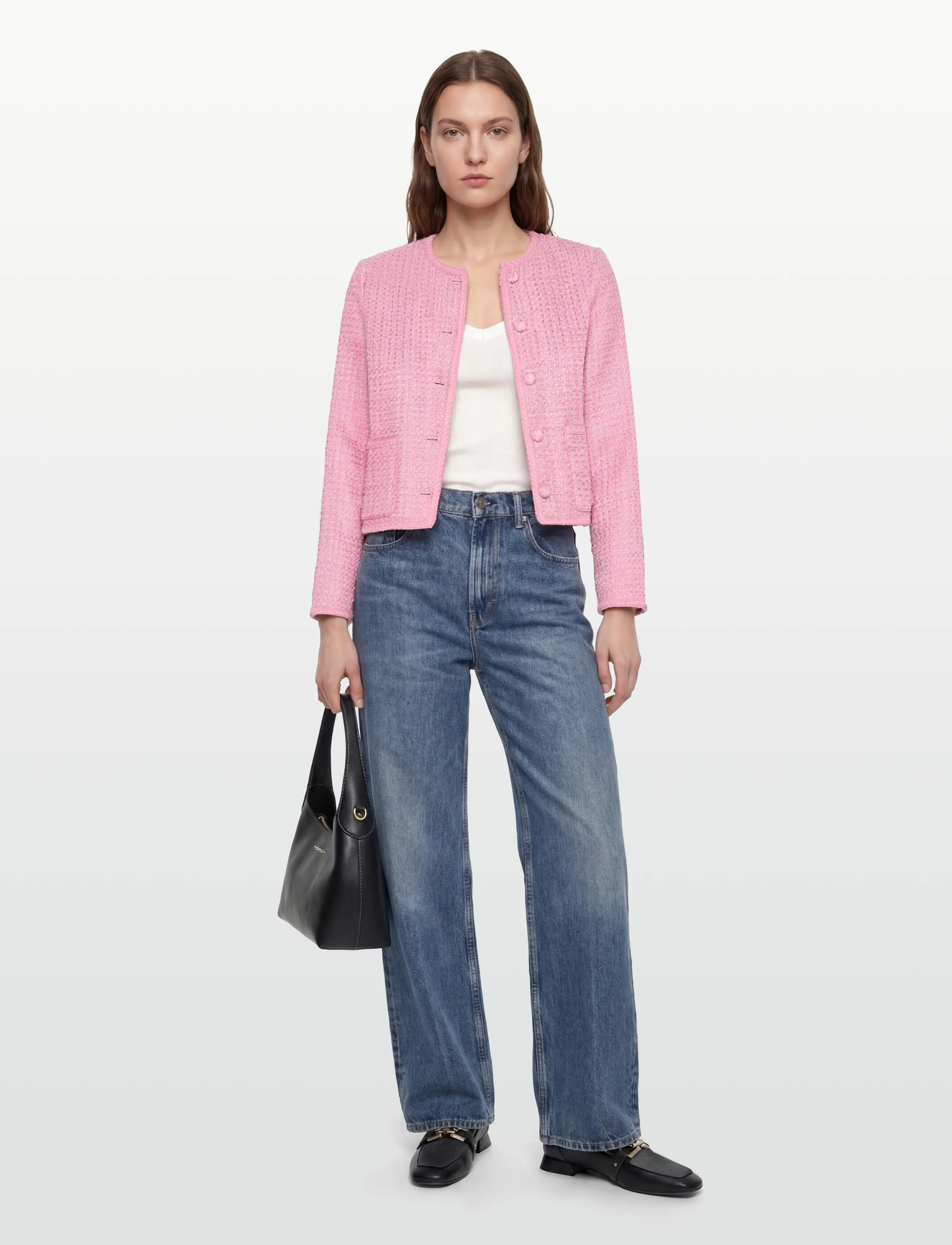 Love Lolina Lily Jacket, Kvinder, Bouclé Jakke, Pink, Str: XL
