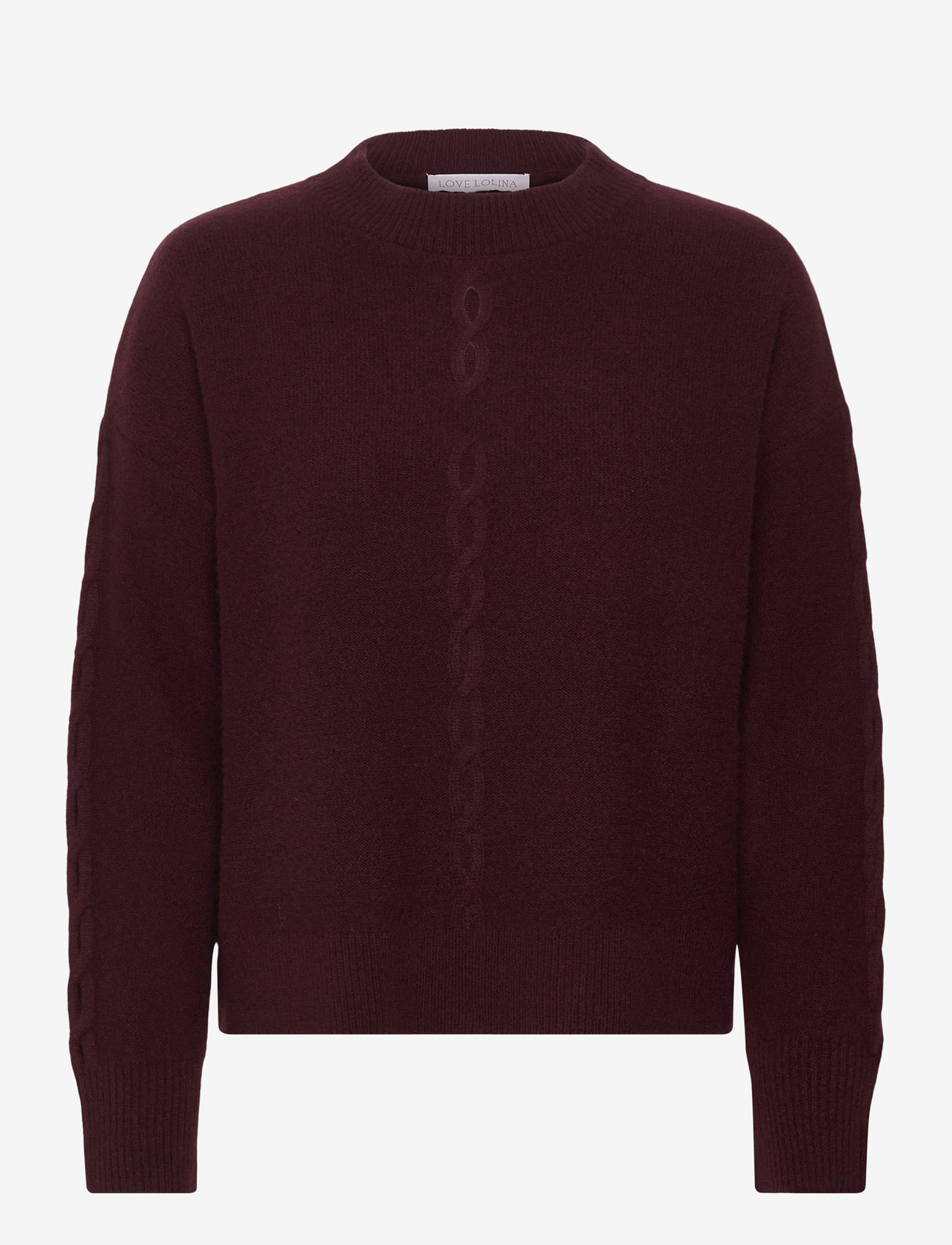 Love Lolina - Marcia Wool sweater - stickade tröjor - burgundy - 0