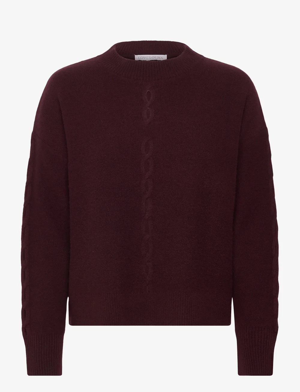 Love Lolina - Marcia Wool sweater - jumpers - burgundy - 0