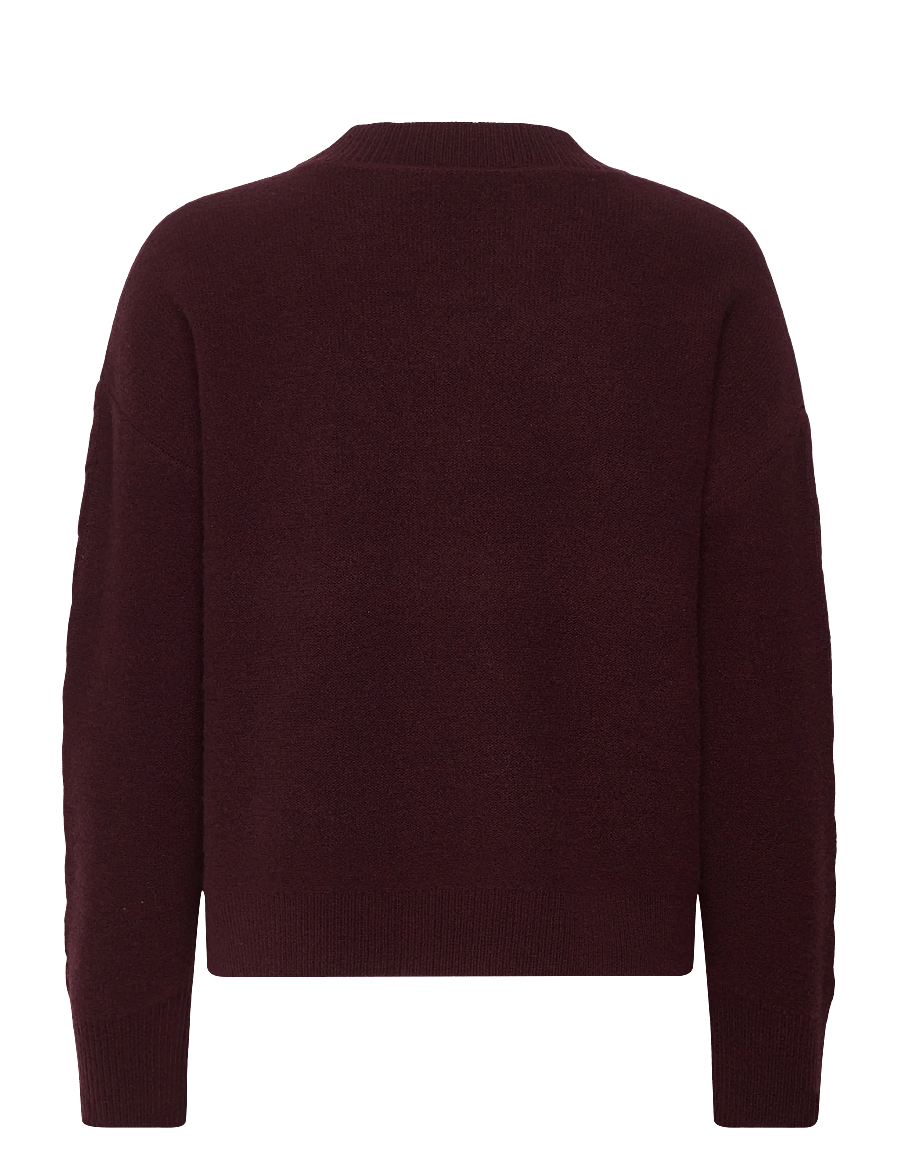 Love Lolina - Marcia Wool sweater - striktrøjer - burgundy - 1