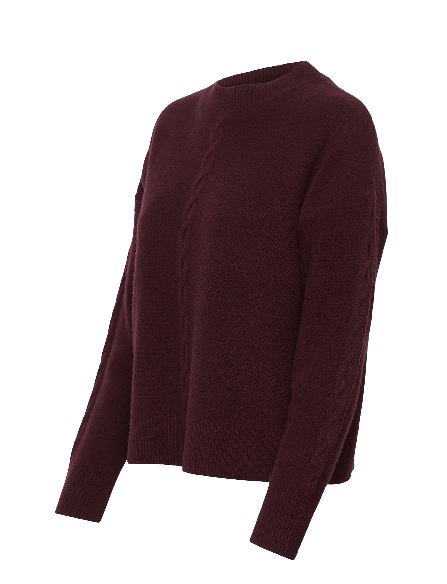 Love Lolina - Marcia Wool sweater - striktrøjer - burgundy - 2