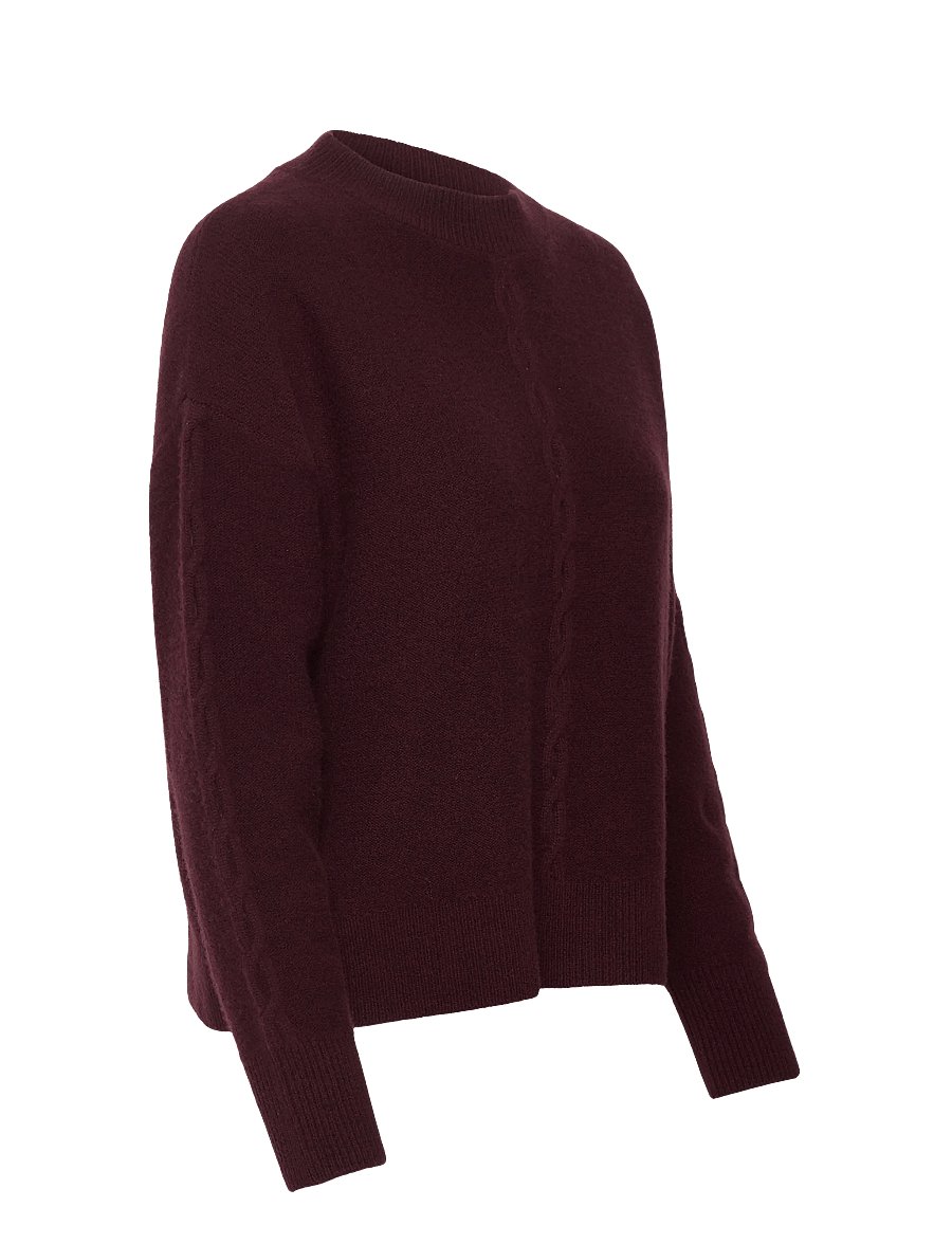 Love Lolina - Marcia Wool sweater - striktrøjer - burgundy - 3