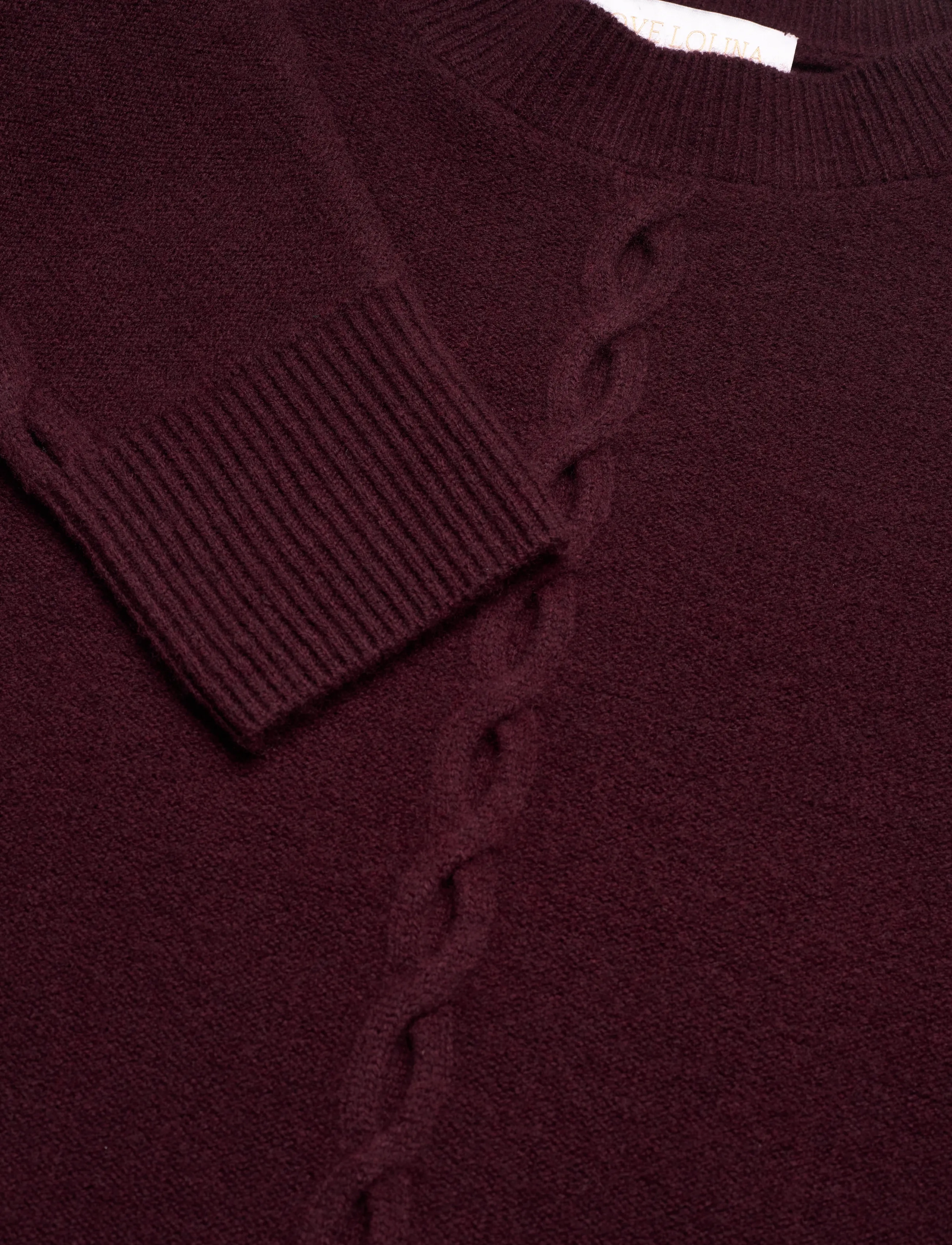 Love Lolina - Marcia Wool sweater - striktrøjer - burgundy - 4