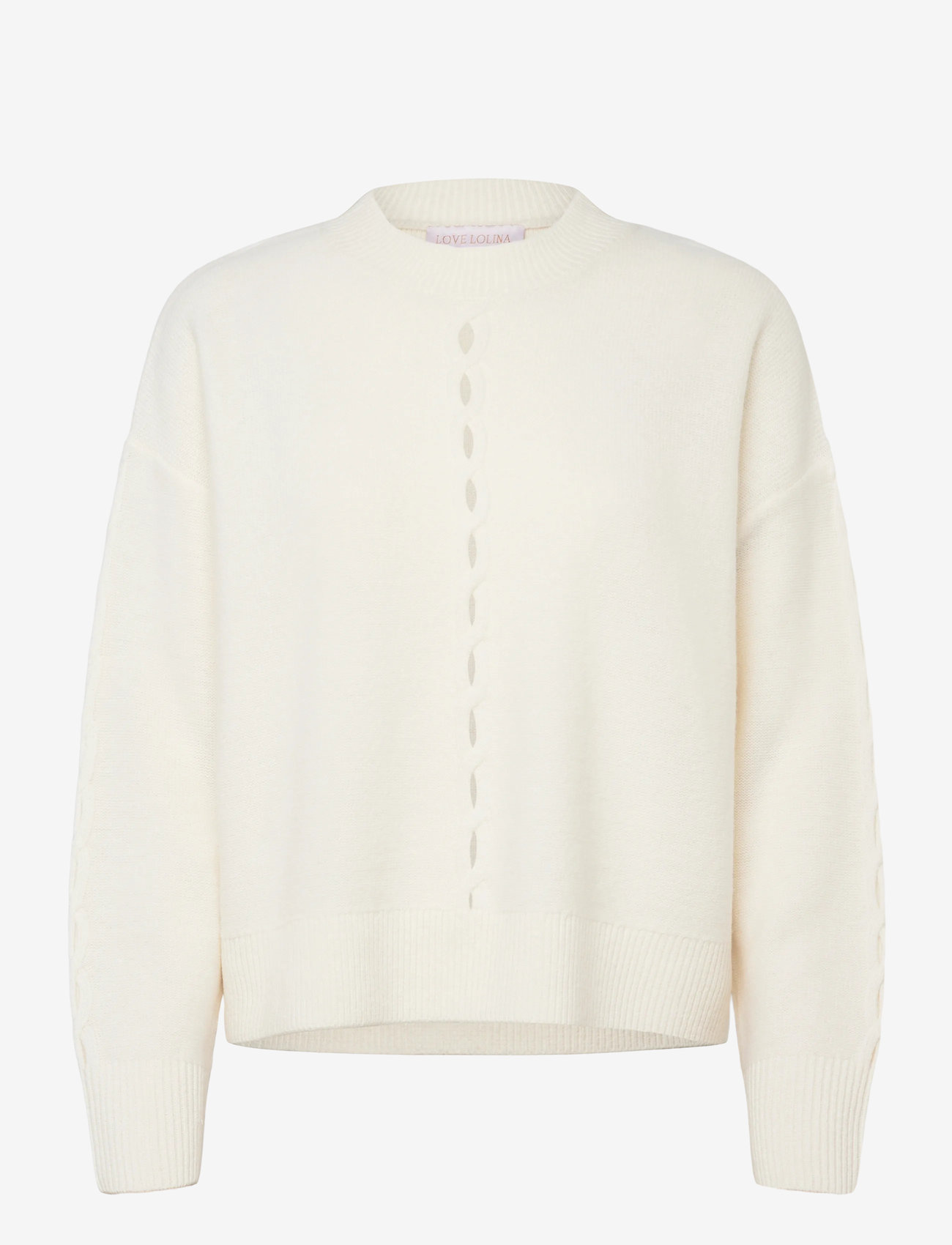 Love Lolina - Marcia Wool sweater - stickade tröjor - cream - 0
