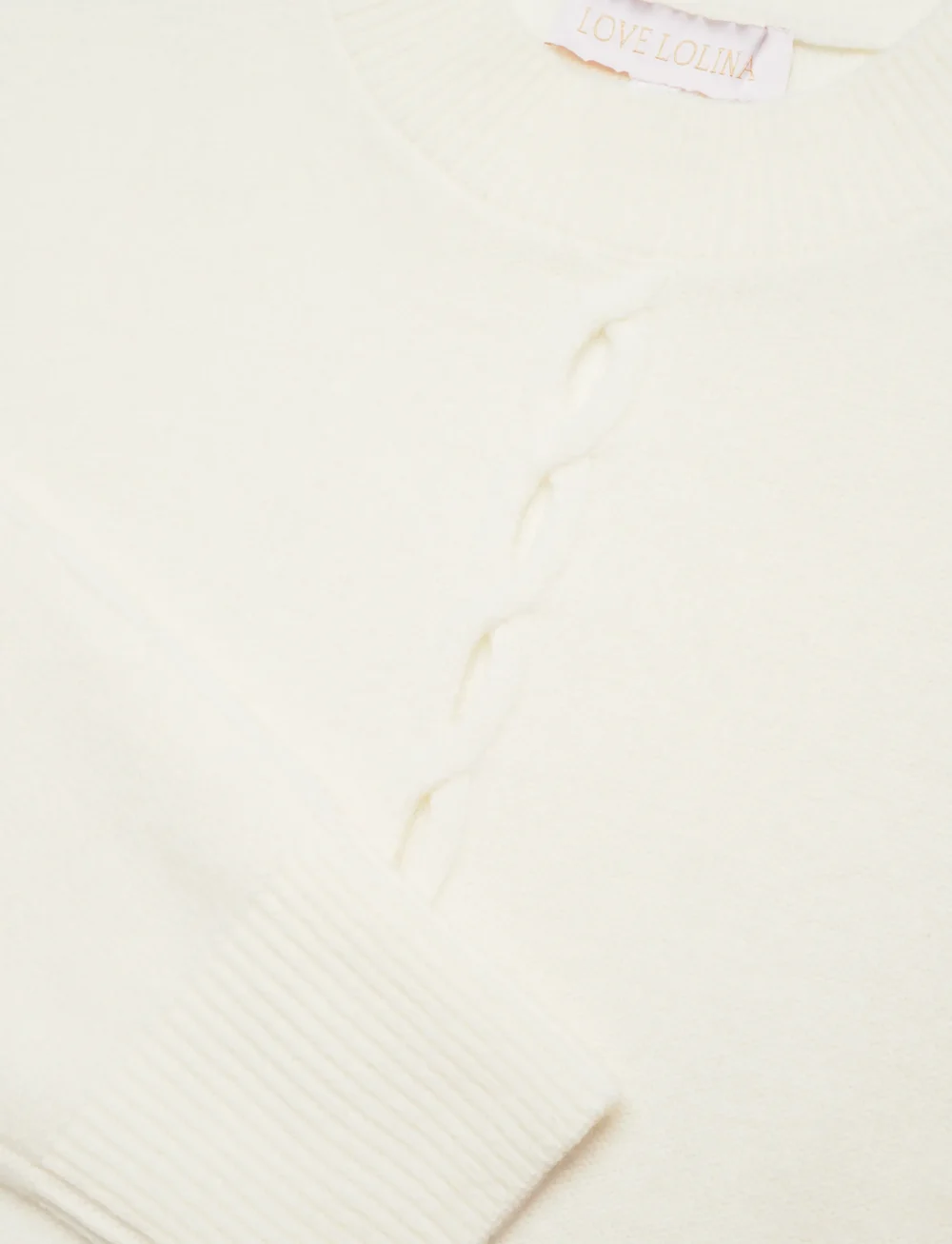 Love Lolina - Marcia Wool sweater - stickade tröjor - cream - 2