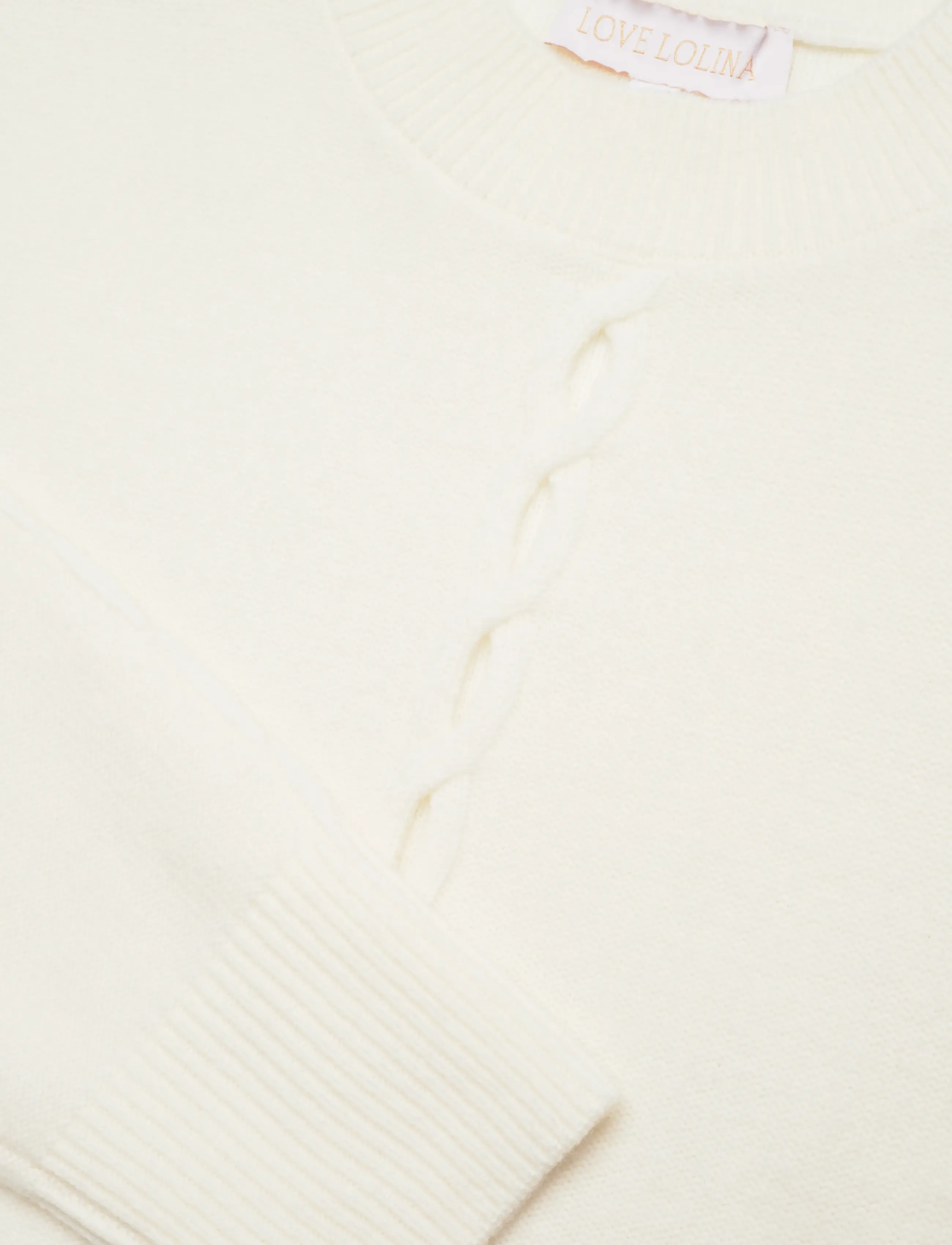 Love Lolina - Marcia Wool sweater - striktrøjer - cream - 2
