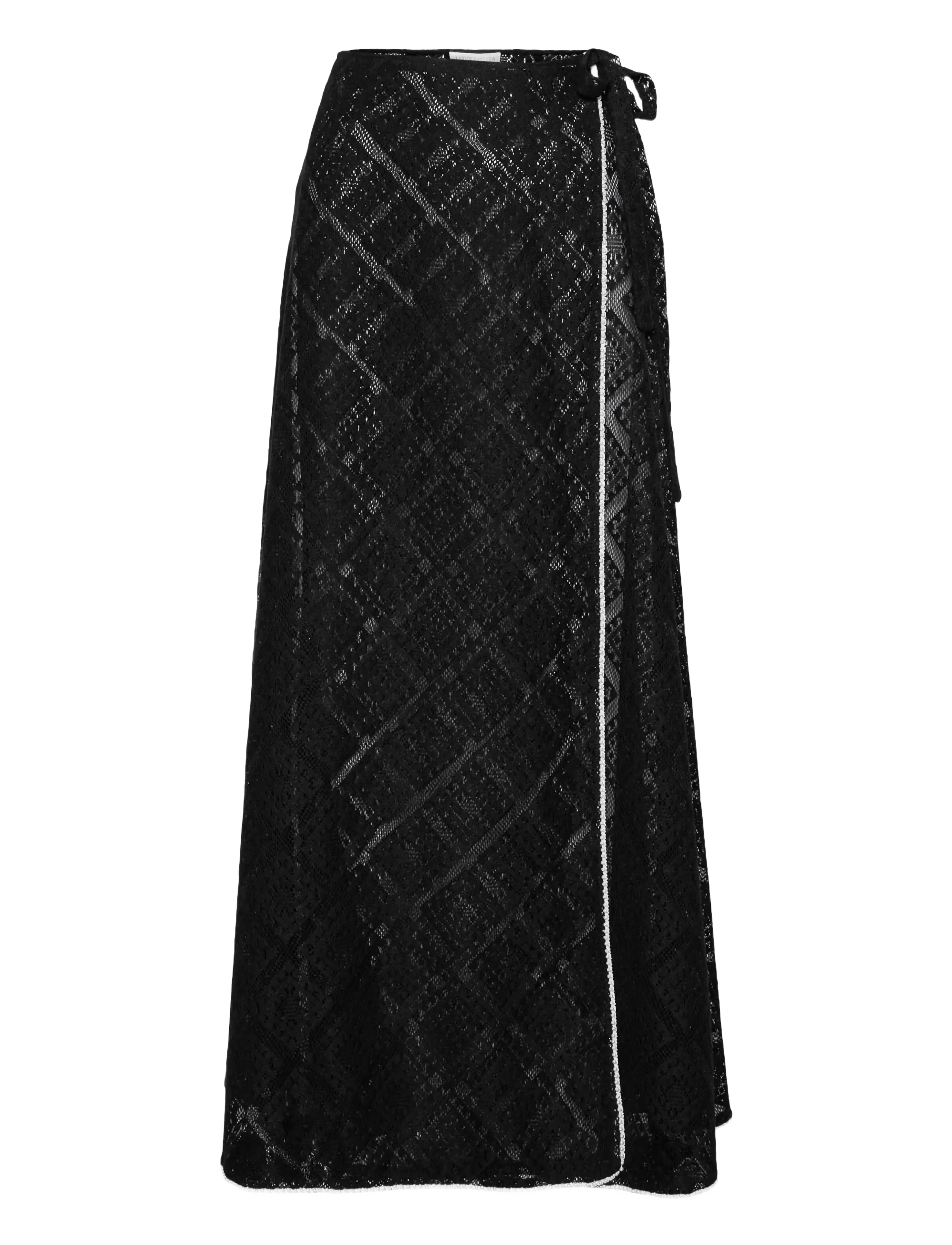 Love Lolina Chelsea maxi cover up - Maxi nederdele - BLACK / black