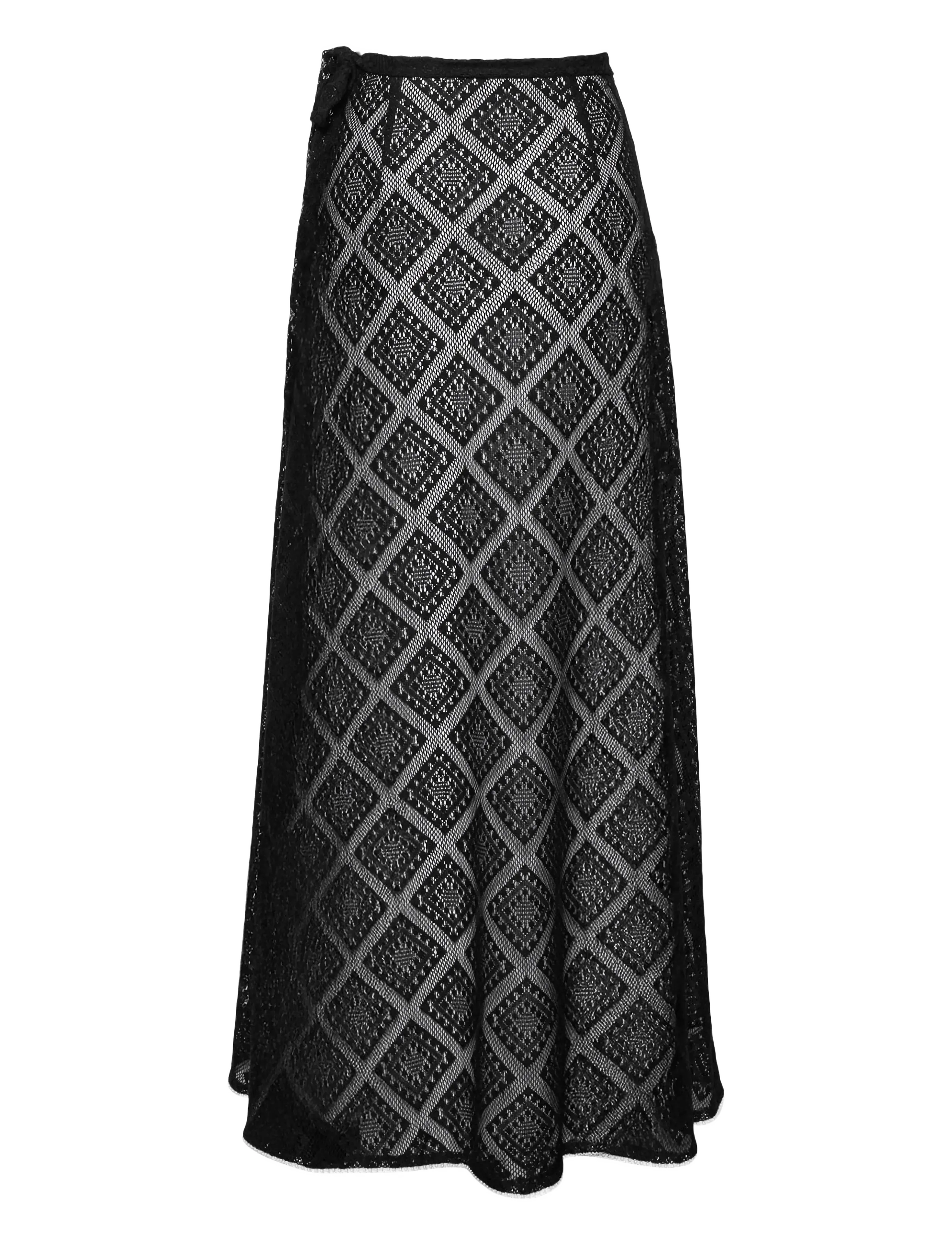Love Lolina - Chelsea maxi cover up - omlottkjolar - black - 1