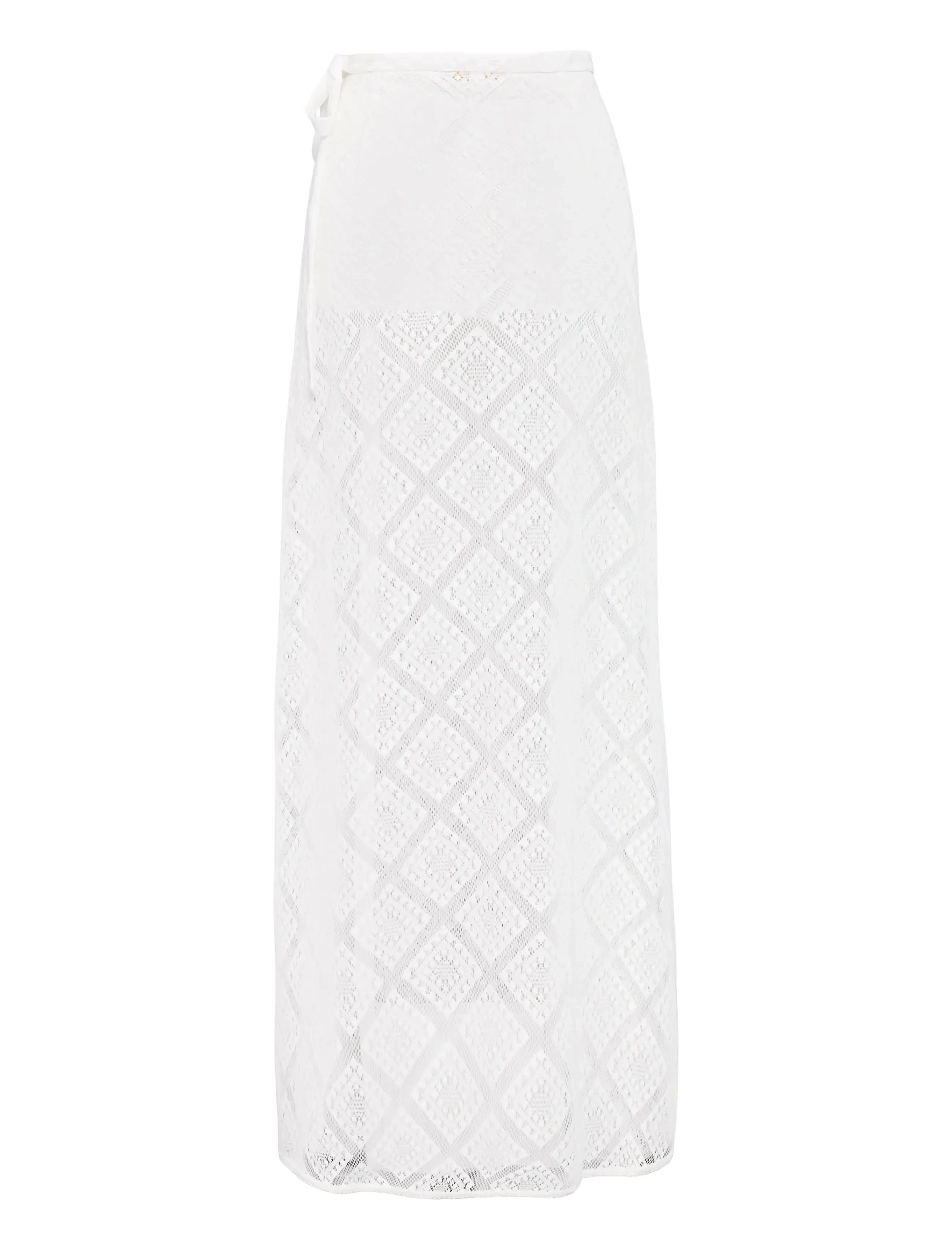 Love Lolina - Chelsea maxi cover up - susiaučiami sijonai - white - 1