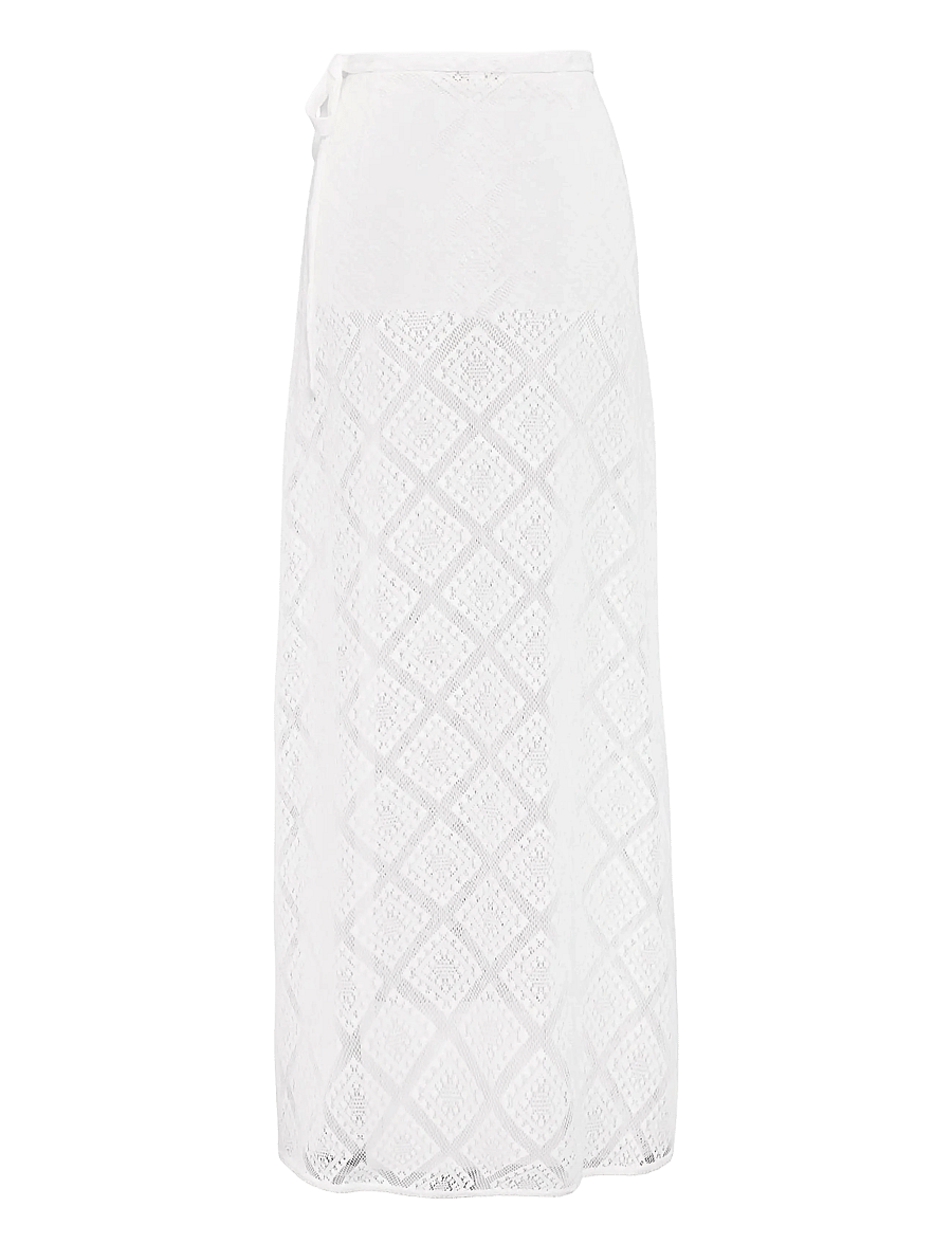 Love Lolina - Chelsea maxi cover up - slå-om-nederdele - white - 1