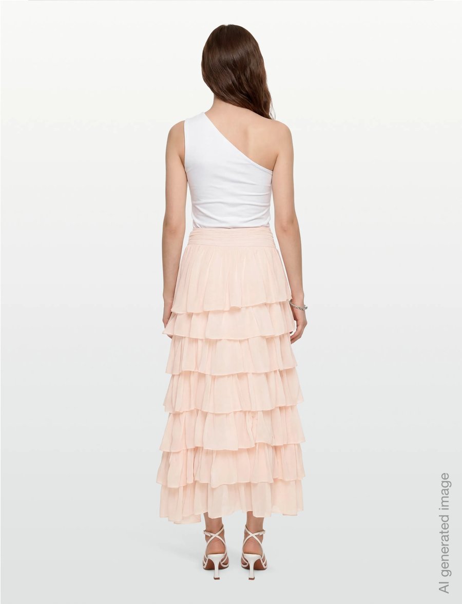 Love Lolina - Bettina maxi skirt - maxi nederdele - light pink - 4