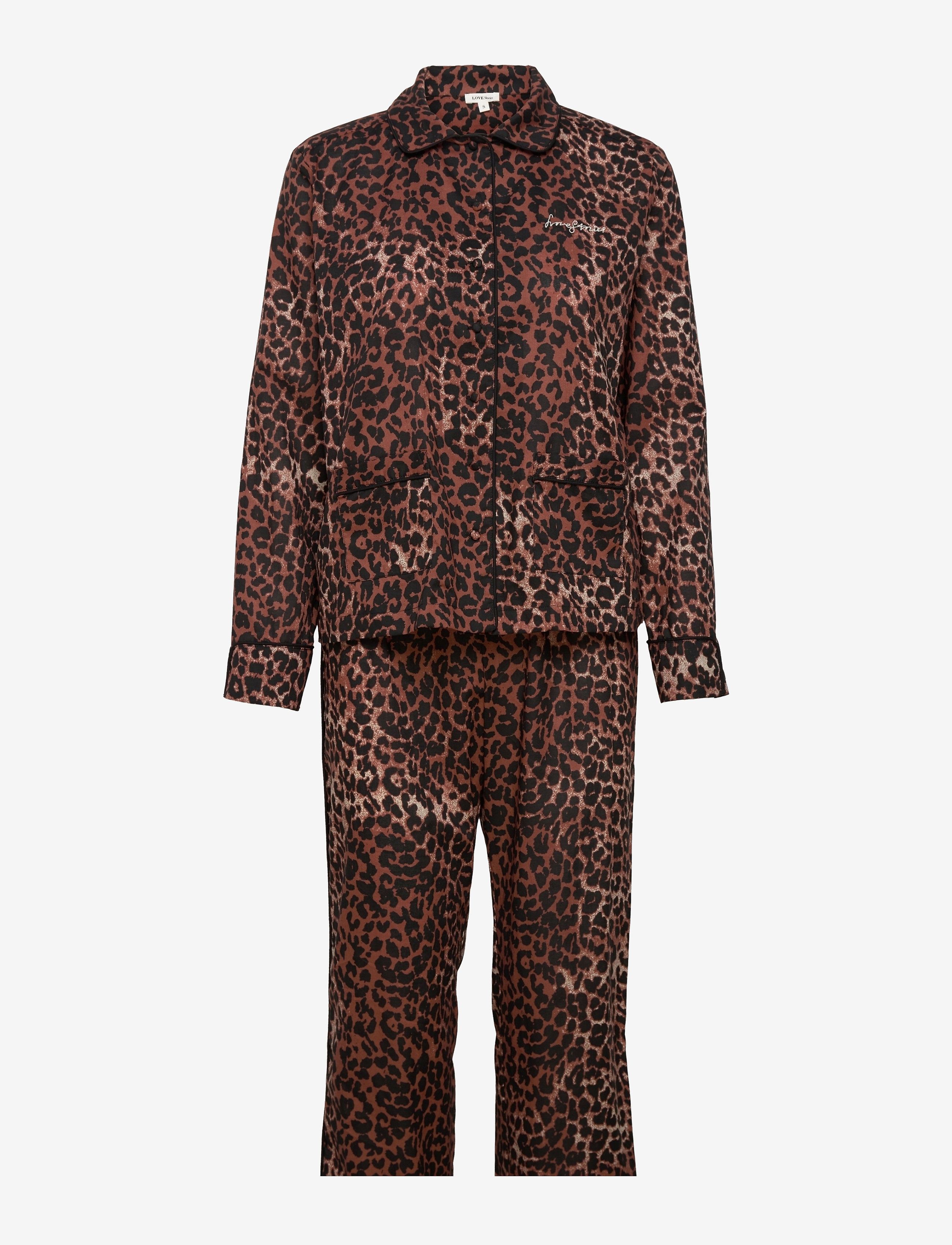 Love Stories Pj Set Joe And Weekend, XS, Night & Loungewear, Braun - Pyjamas, Frauen