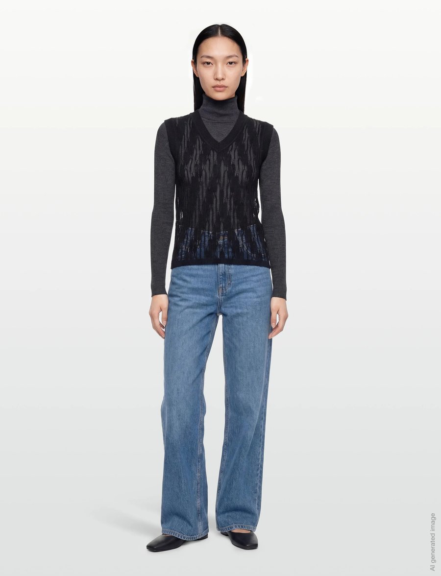 Lovechild 1979 - Demi Top - kurzärmelige blusen - 999 black - 0