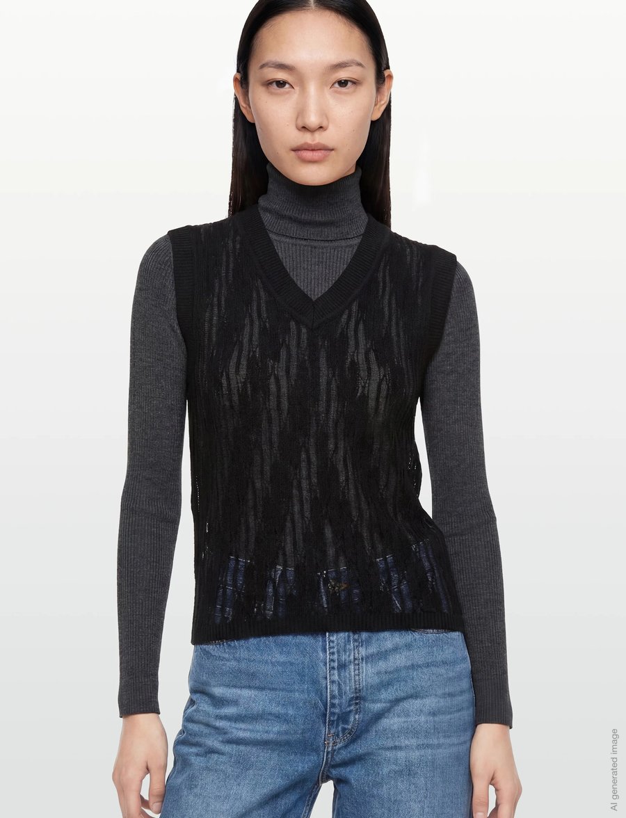 Lovechild 1979 - Demi Top - kurzärmelige blusen - 999 black - 3