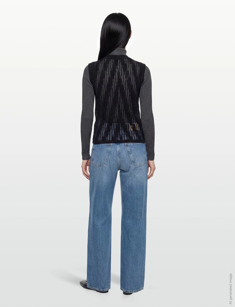 Lovechild 1979 - Demi Top - kurzärmelige blusen - 999 black - 4