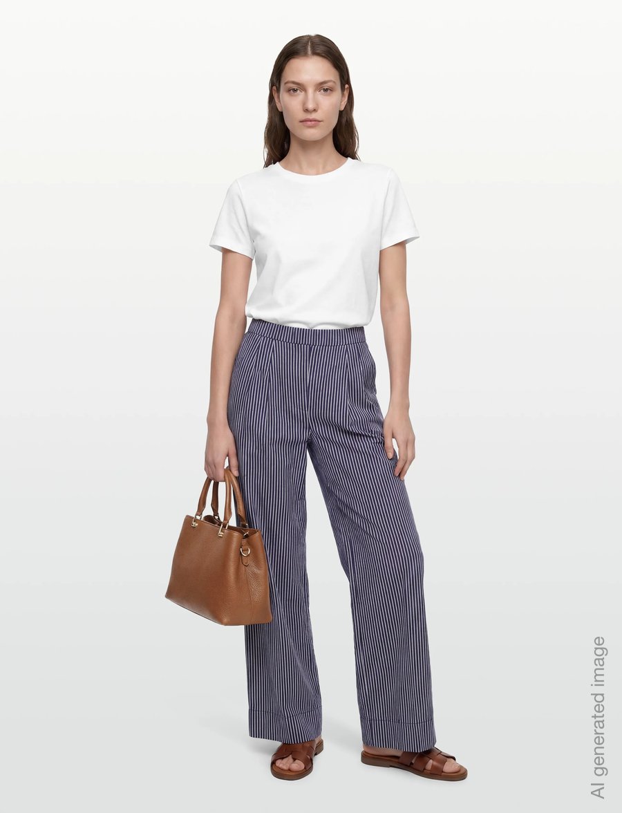 Lovechild 1979 - Mary-Ann Pants - bukser med brede ben - 484 midnight stripe - 0