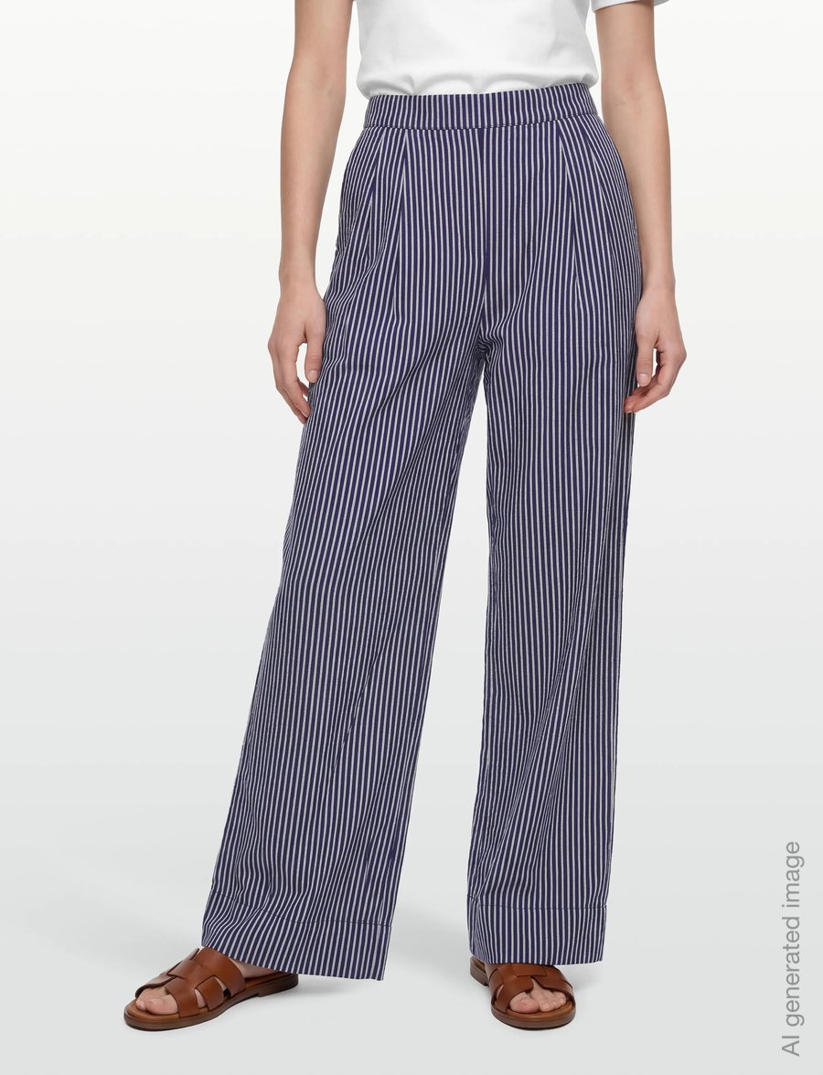 Lovechild 1979 - Mary-Ann Pants - bukser med brede ben - 484 midnight stripe - 3