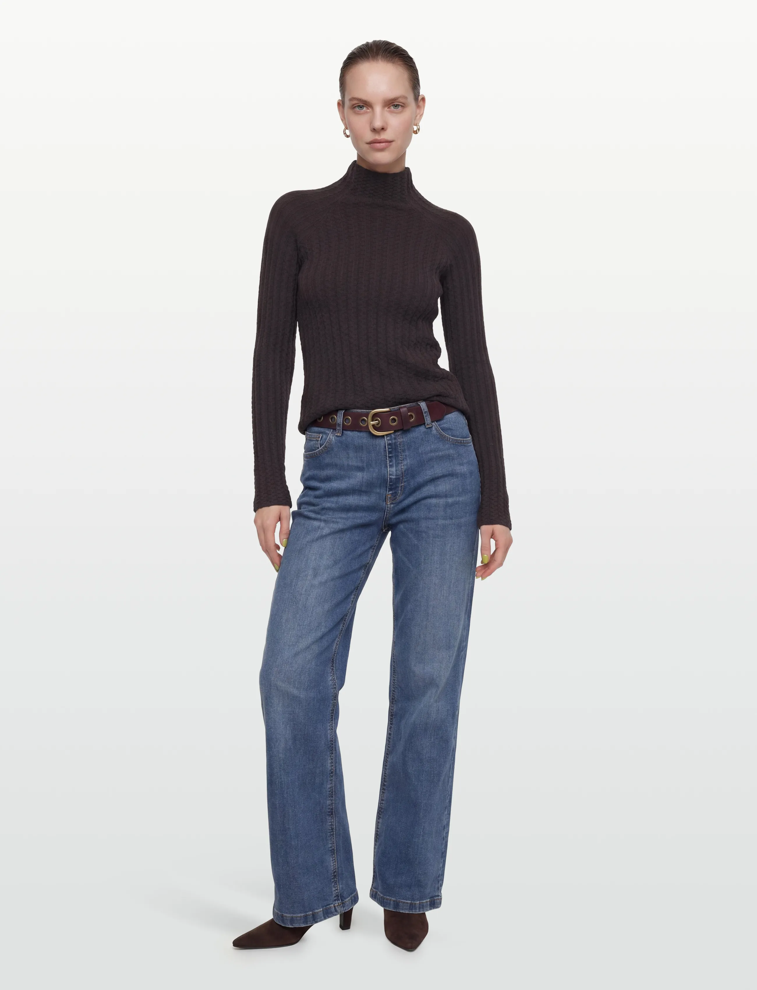 Lovechild 1979 Dalighta Turtleneck - Dzianina - 710 DARK BROWN / brown