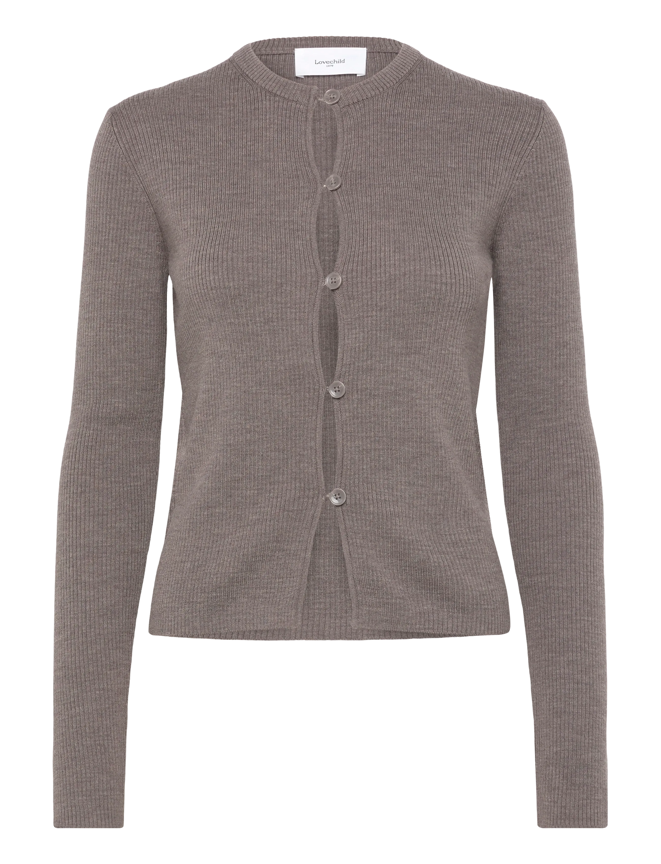Lovechild 1979 Cari Cardigan - Cardigans - 029 STONE / brown