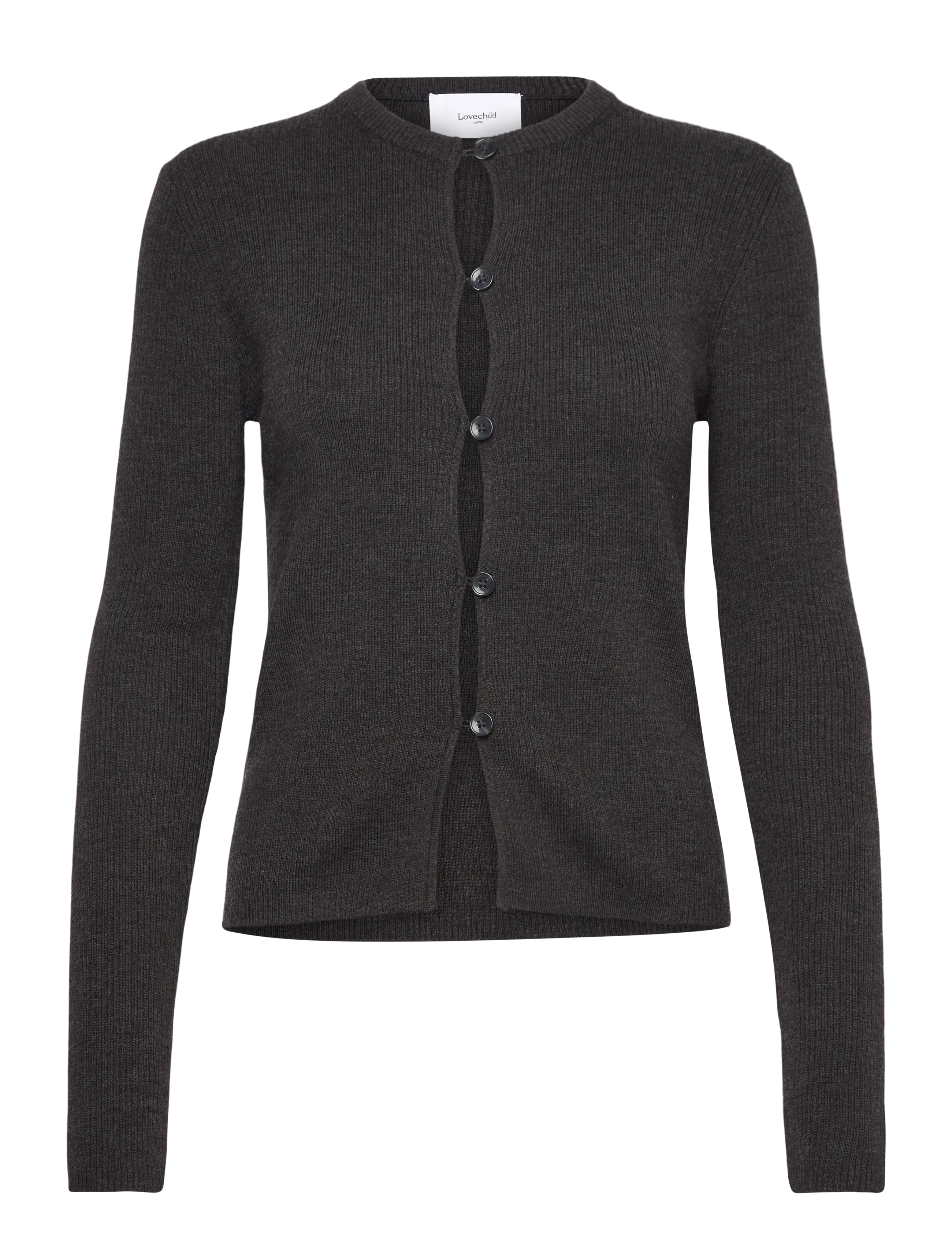 Lovechild 1979 Cari Cardigan - Kläder - 057 DARK GREY / grey