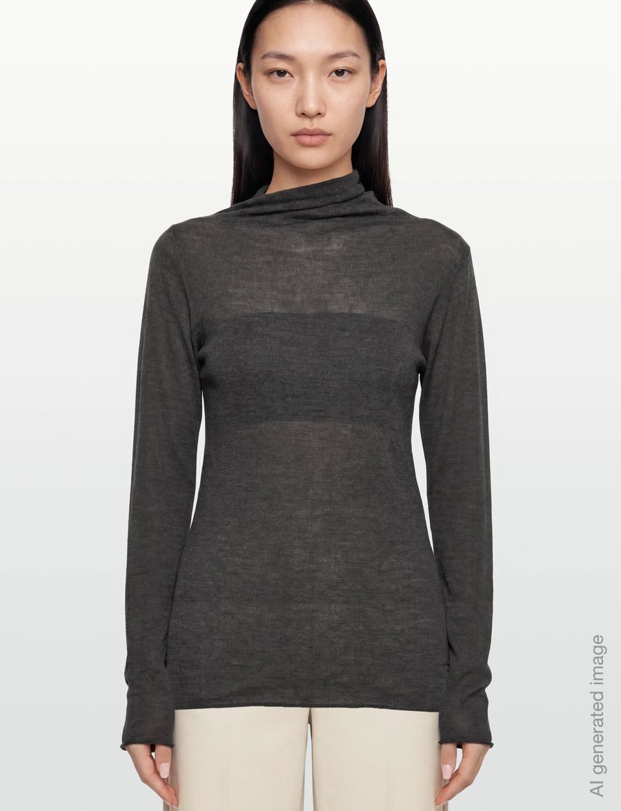 Lovechild 1979 - Abba Turtleneck - rullekraver - 057 dark grey - 3