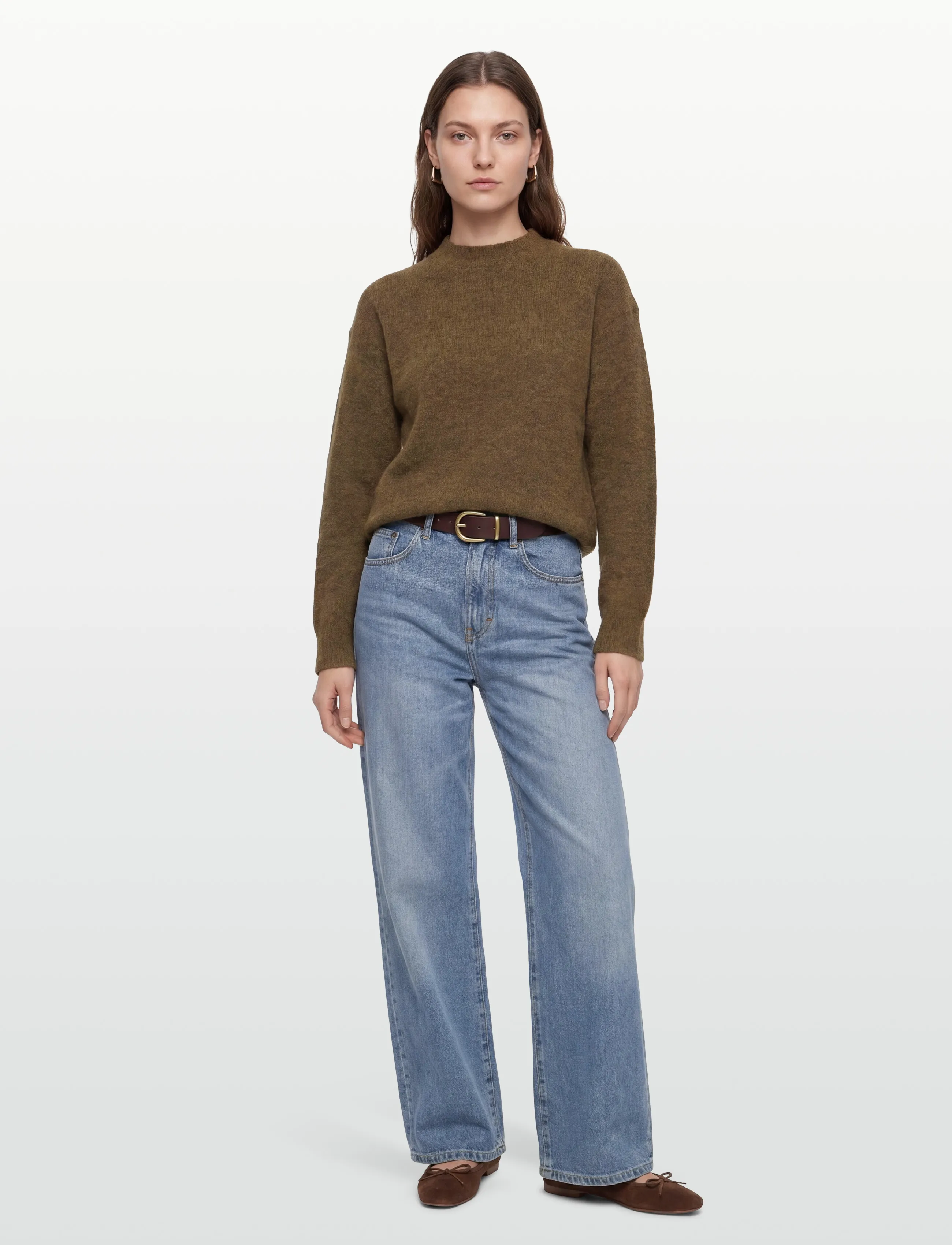 Lovechild 1979 Alexia Crewneck - Dzianina - 689 FOREST MÉLANGE / brown