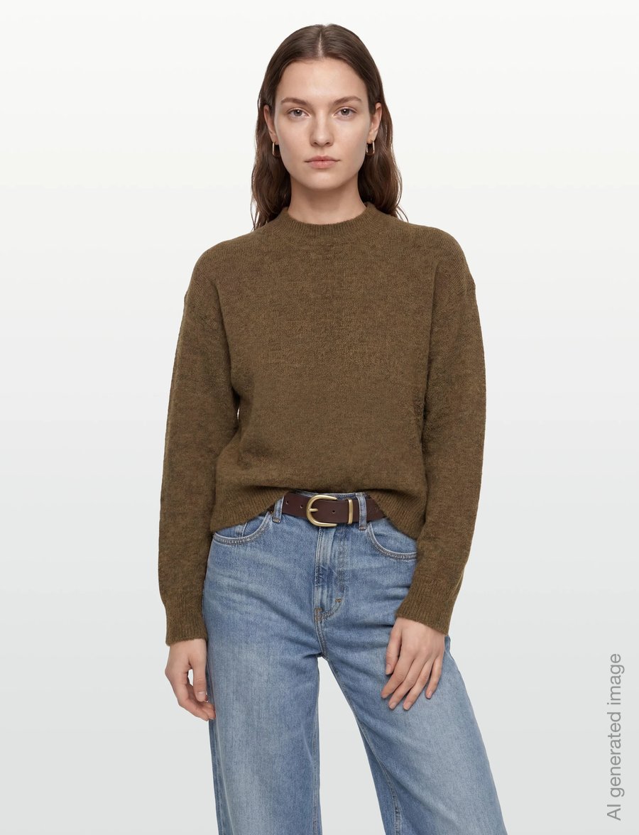 Lovechild 1979 - Alexia Crewneck - gebreide truien - 689 forest mÉlange - 3