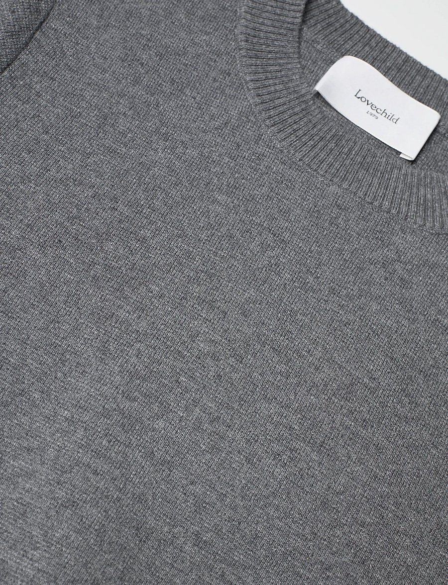 Lovechild 1979 - Diana Blouse - kurzärmelige blusen - 062 grey melange - 5
