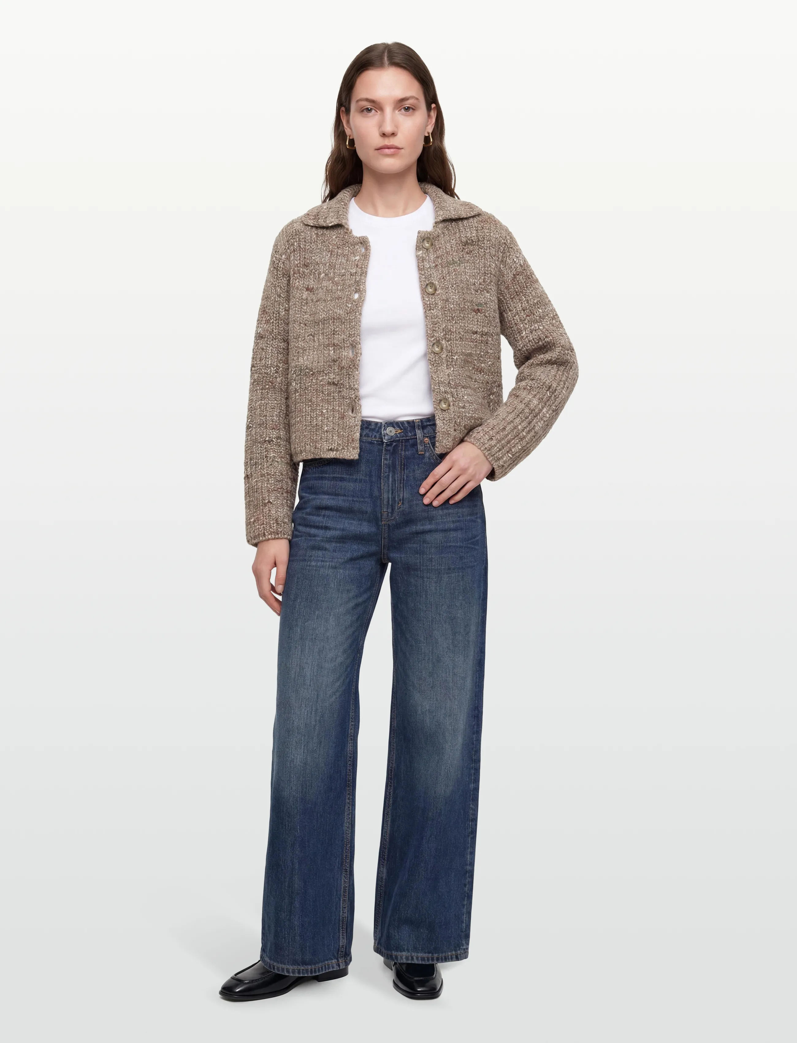 Lovechild 1979 Lola Cardigan, Kvinder, Strikket Cardigan, Brun, Str: XL