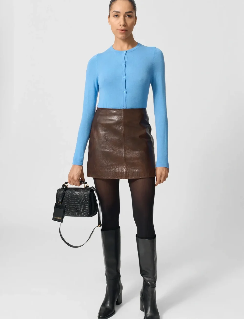 Lovechild 1979 - Irina Skirt - leather skirts - 364 port royale - 0