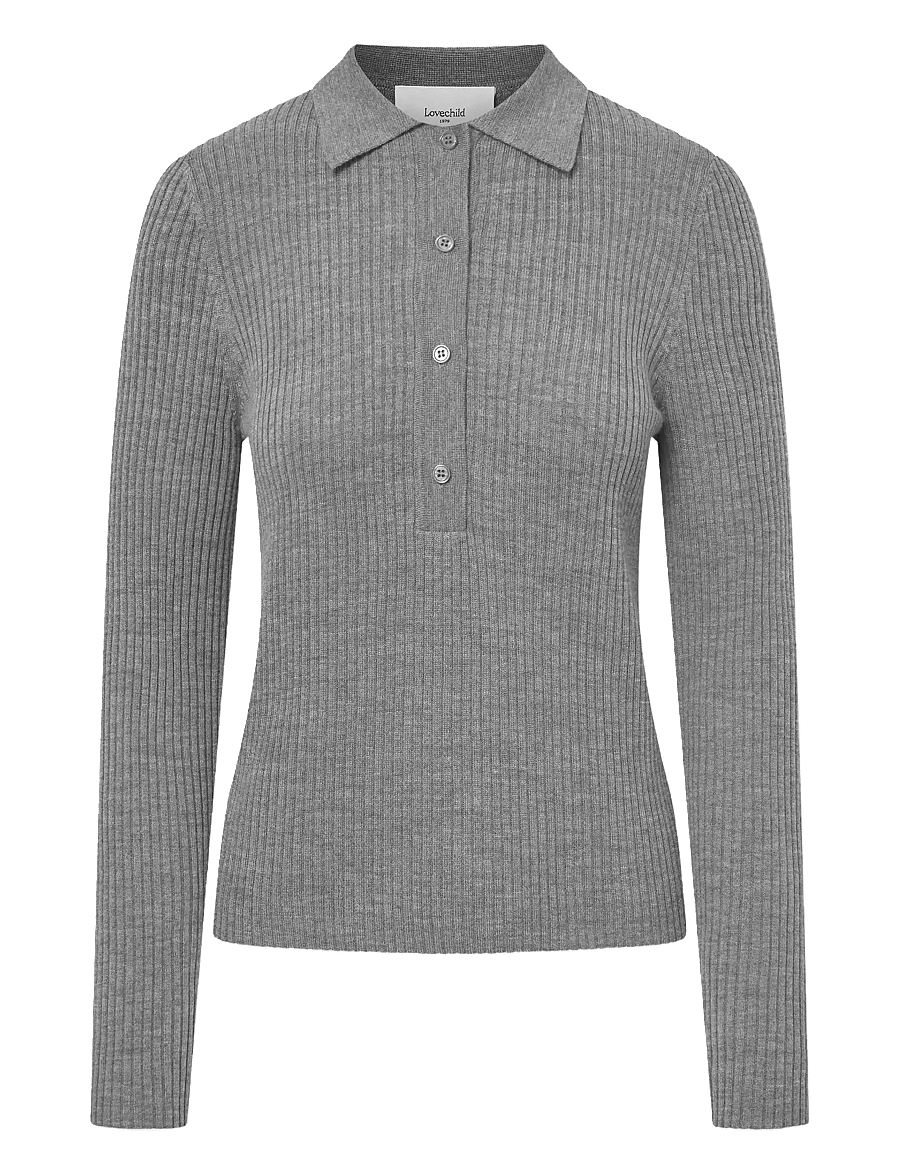 Lovechild 1979 - Lisa Blouse - pullover - 062 grey melange - 1
