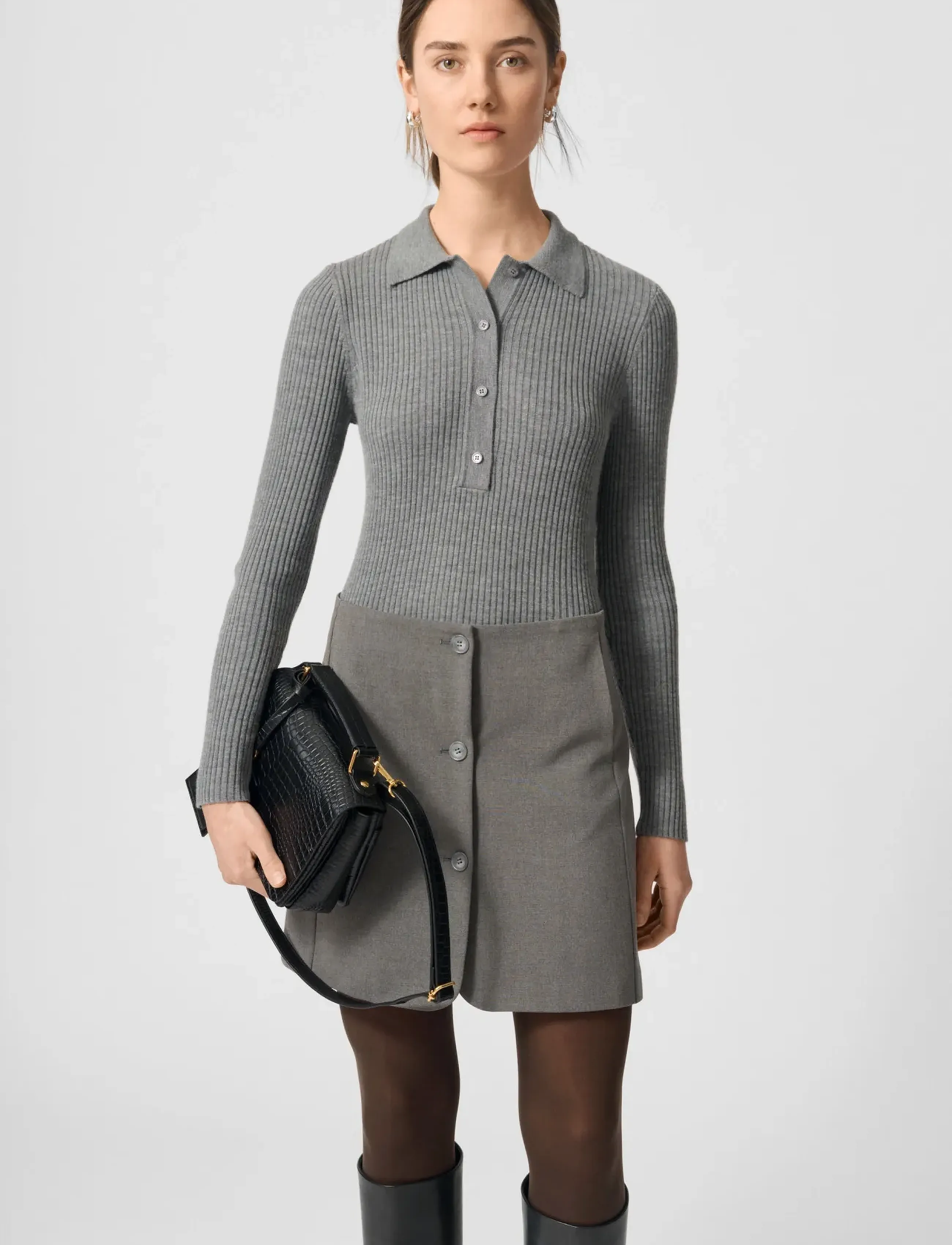 Lovechild 1979 Lisa Blouse, L, Grey, Strik > Trøjer, Dame