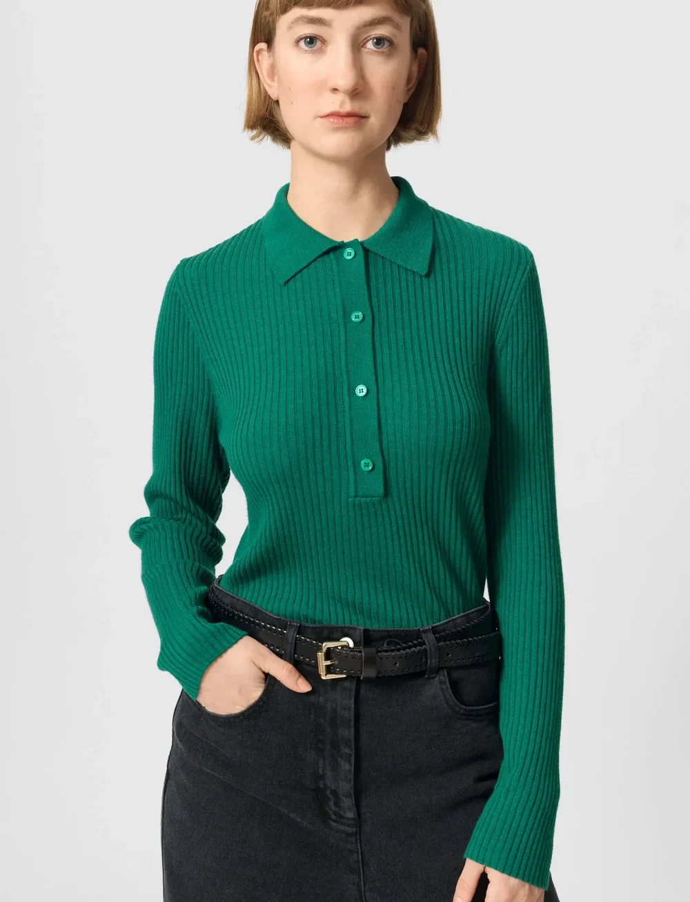 Lovechild 1979 - Lisa Blouse - stickade tröjor - 666 deep green - 3