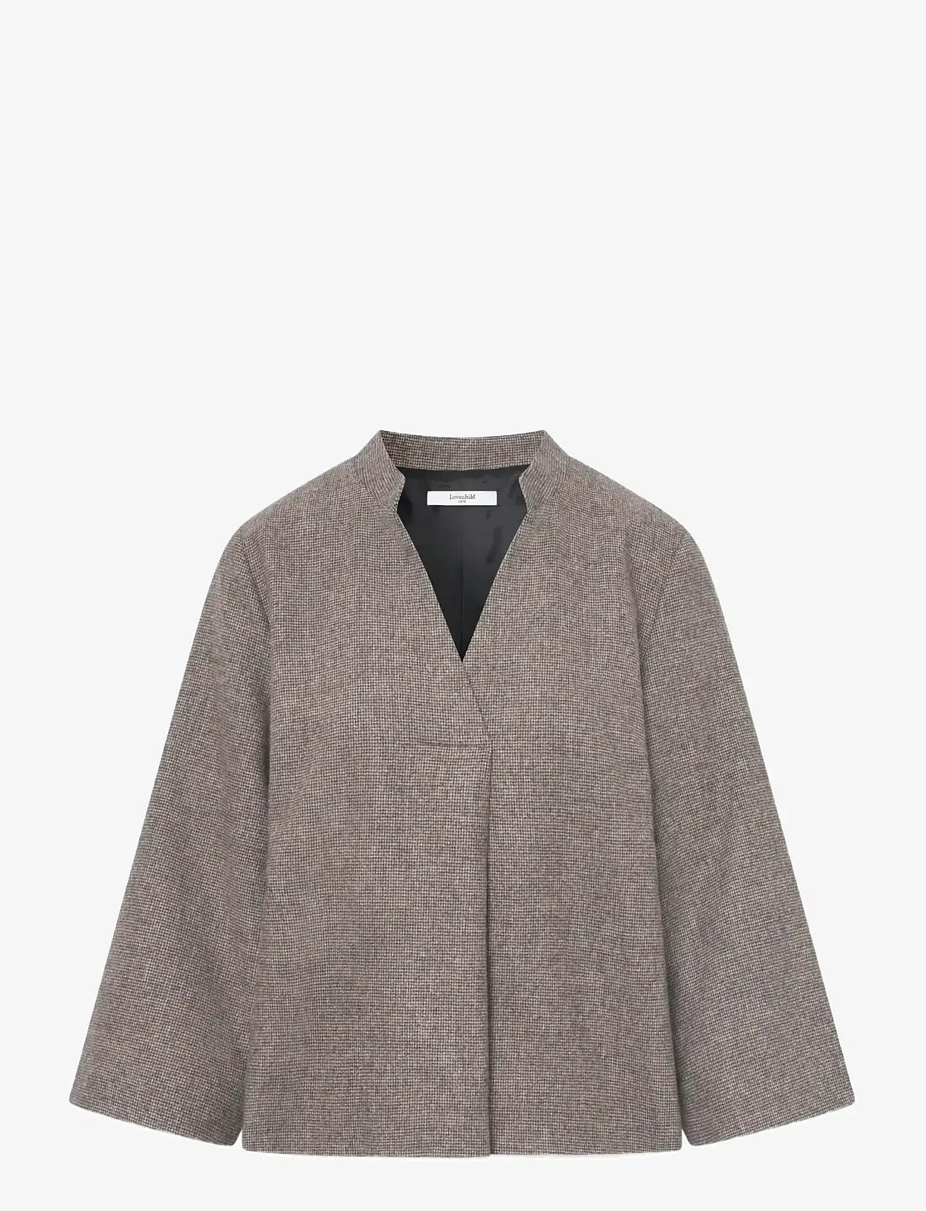 Lovechild 1979 - Kimberly Blouse - long sleeved blouses - 174 beige houndstooth - 1