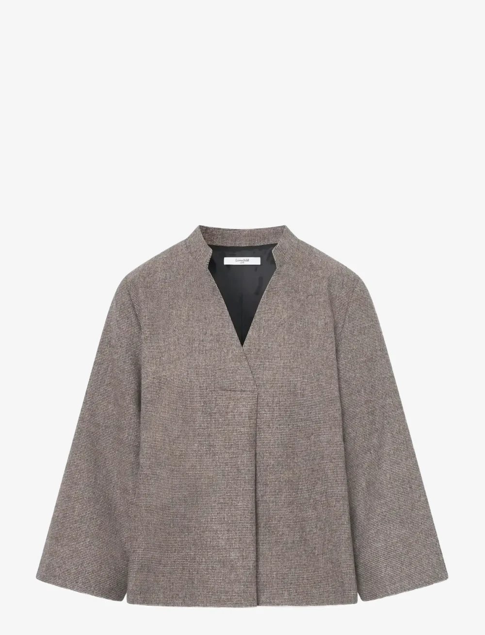 Lovechild 1979 - Kimberly Blouse - långärmade blusar - 174 beige houndstooth - 1