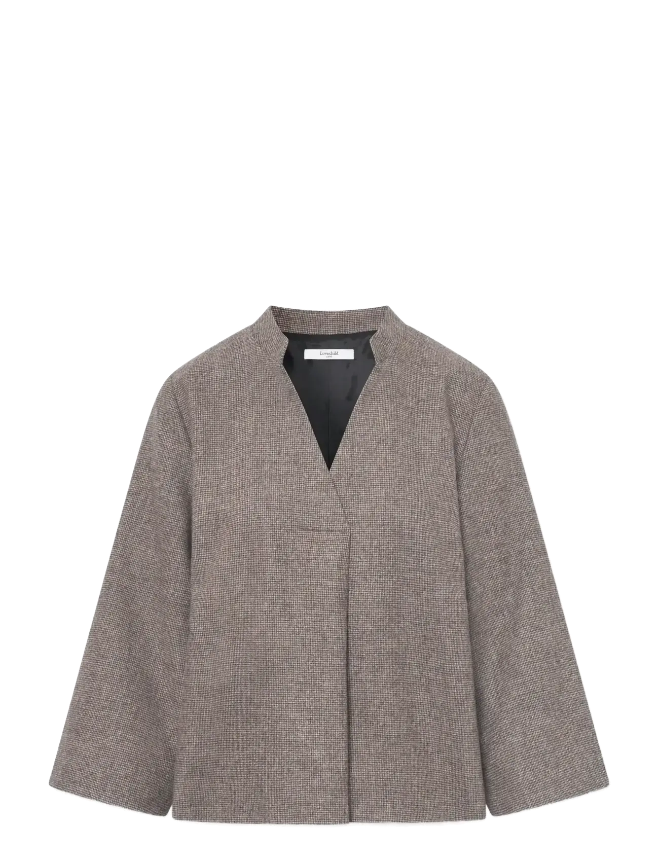 Lovechild 1979 Kimberly Blouse - Bluser - 174 BEIGE HOUNDSTOOTH / brown