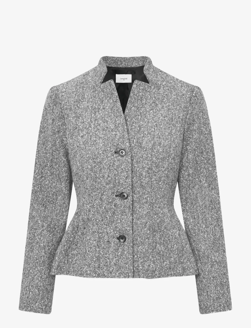 Lovechild 1979 - Gabriela Blazer - enkelknäppta kavajer - 906 black and white herringbone - 1