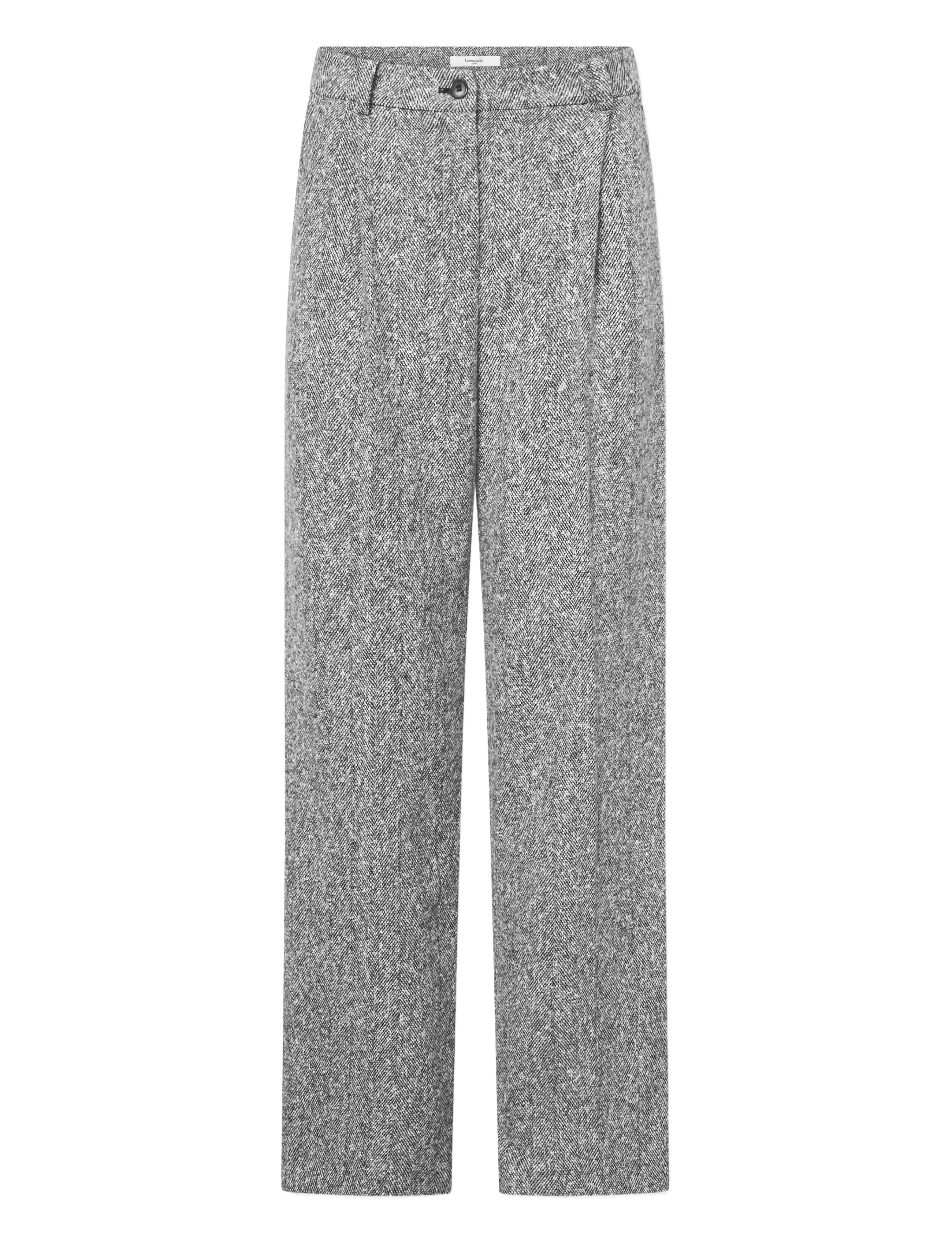 Lovechild 1979 Lucas Pants - Habitbukser - 906 BLACK AND WHITE HERRINGBONE / grey