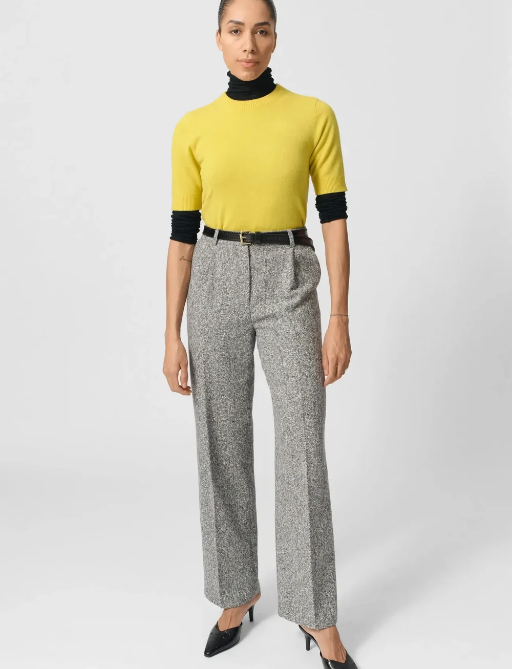 Lovechild 1979 - Lucas Pants - kostymbyxor - 906 black and white herringbone - 0