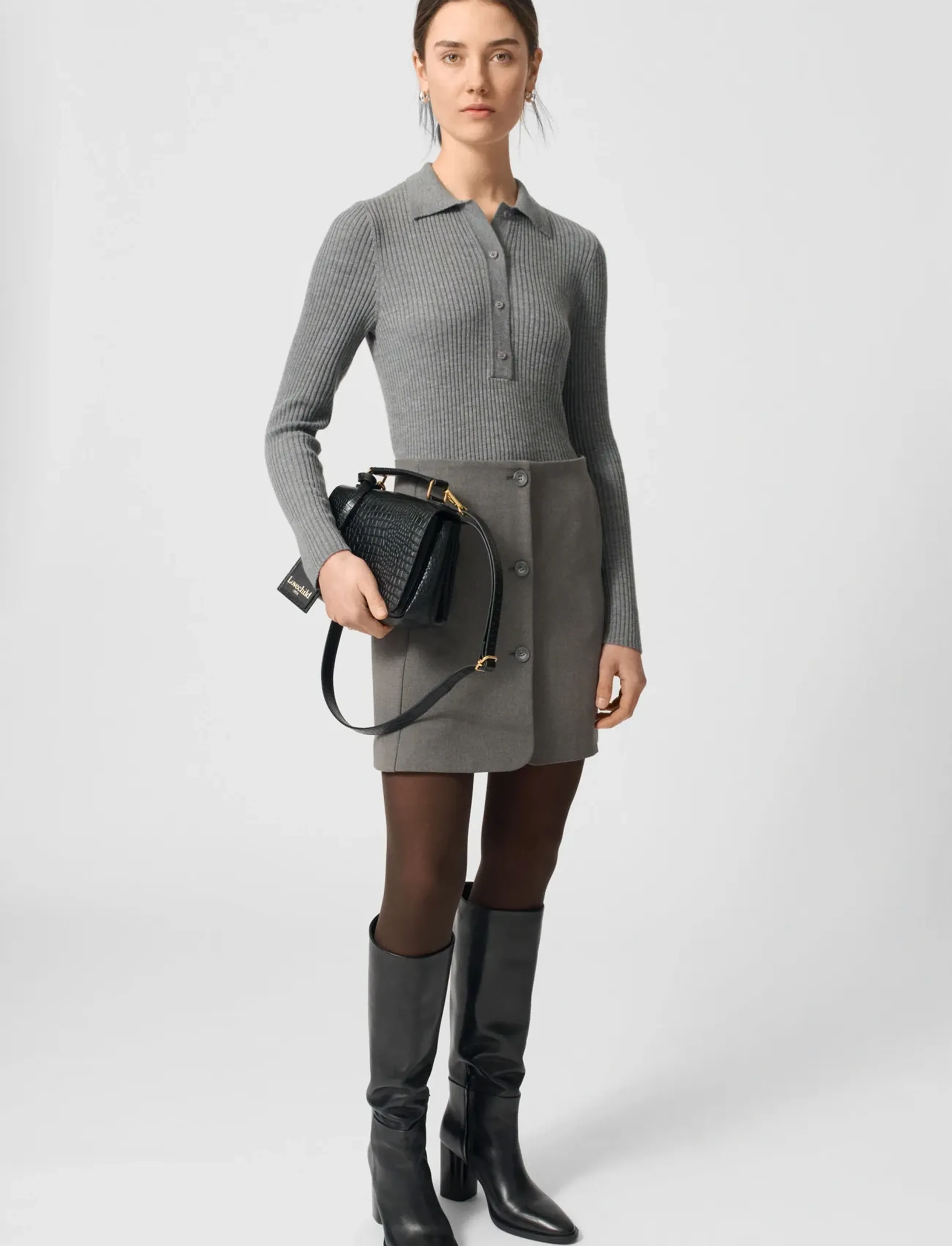 Lovechild 1979 - Genna Skirt - kurze röcke - 057 dark grey - 2